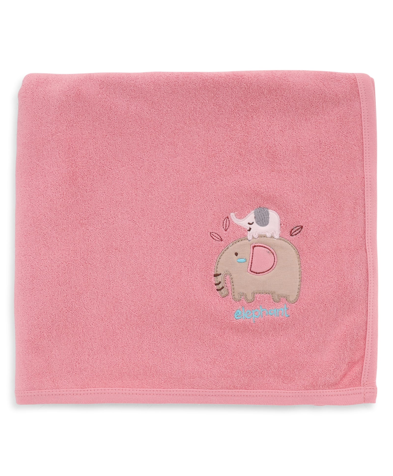 Pink Rabbit Terry Knit Towel With Elephant Print L 102 x B 67 cm - Pink-image-17
