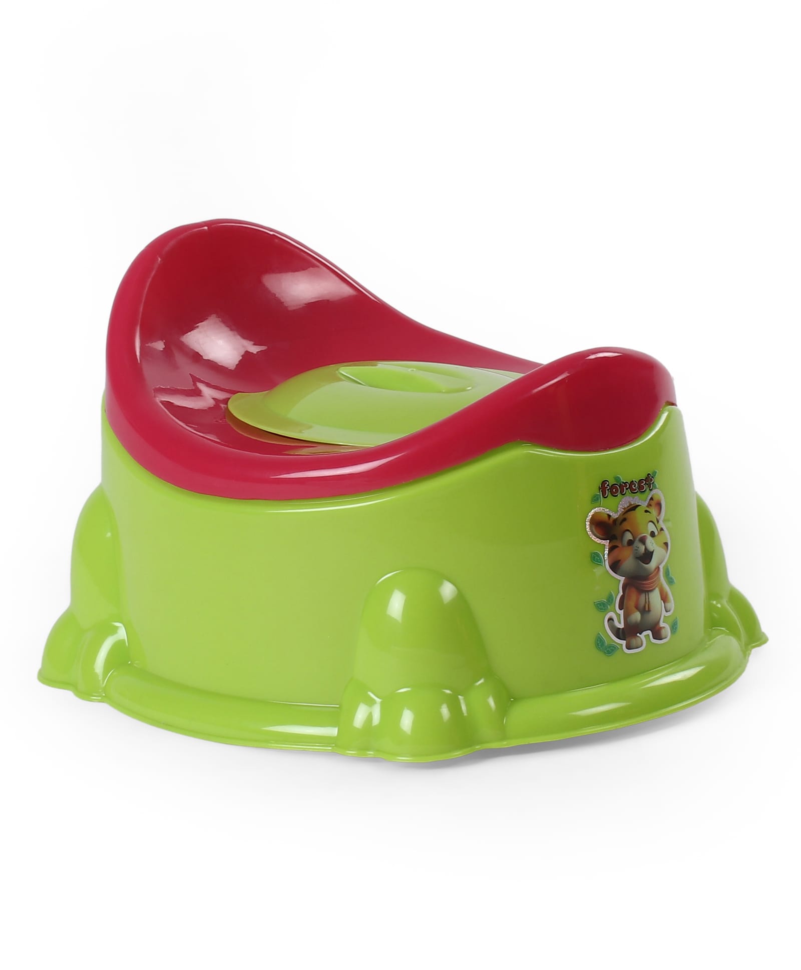 Potty Chair with Lid - Green| Ergonomic Design| Anti-Skid Base| Removable Bowl| Easy to Clean| Lightweight & Portable-image-2