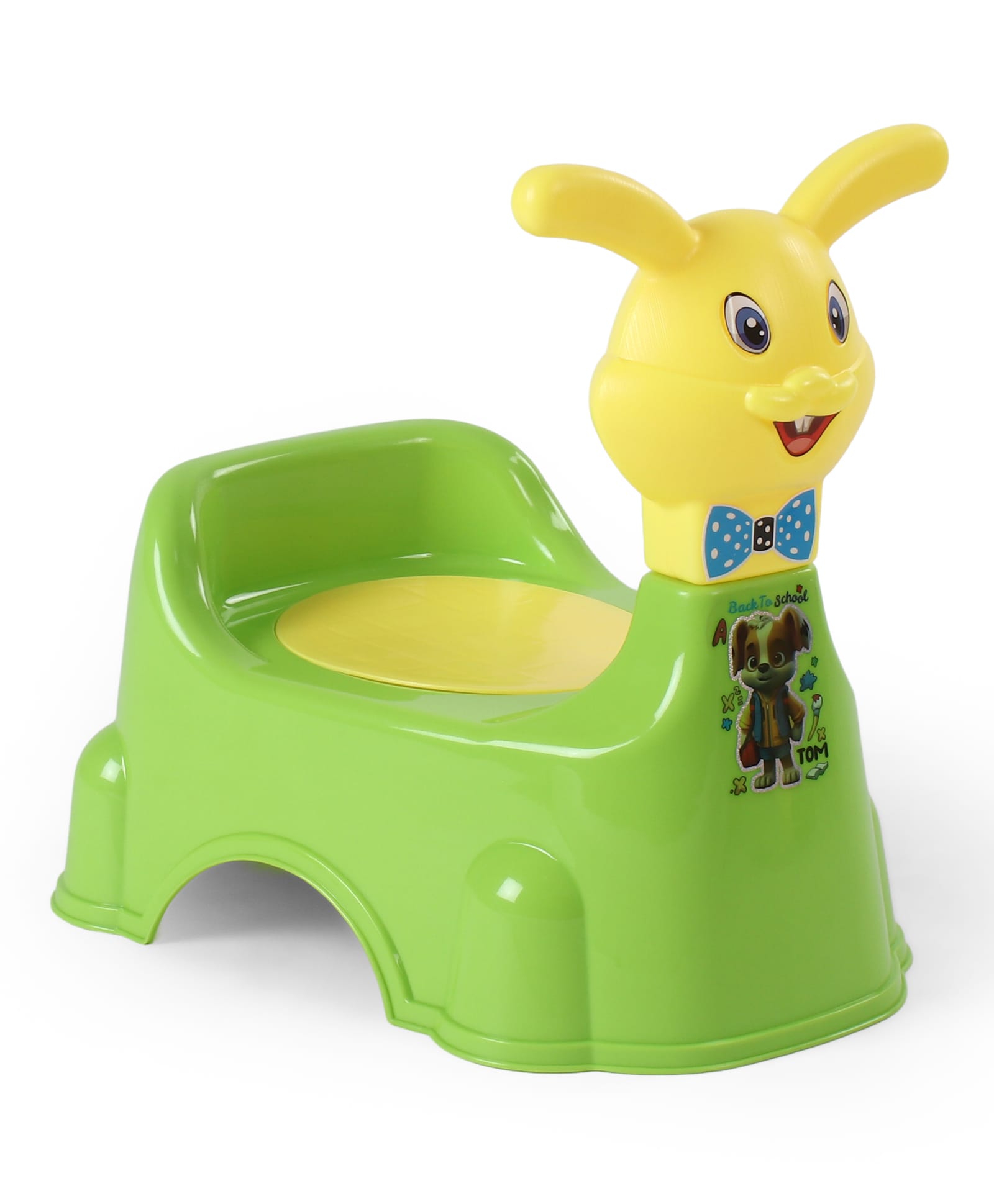 fab n funky Rabbit Shape Potty Chair with Lid - Green & Yellow| Ergonomic Design| Anti-Skid Base| Easy to Clean| Lightweight & Portable| Removable Bowl-picture-16
