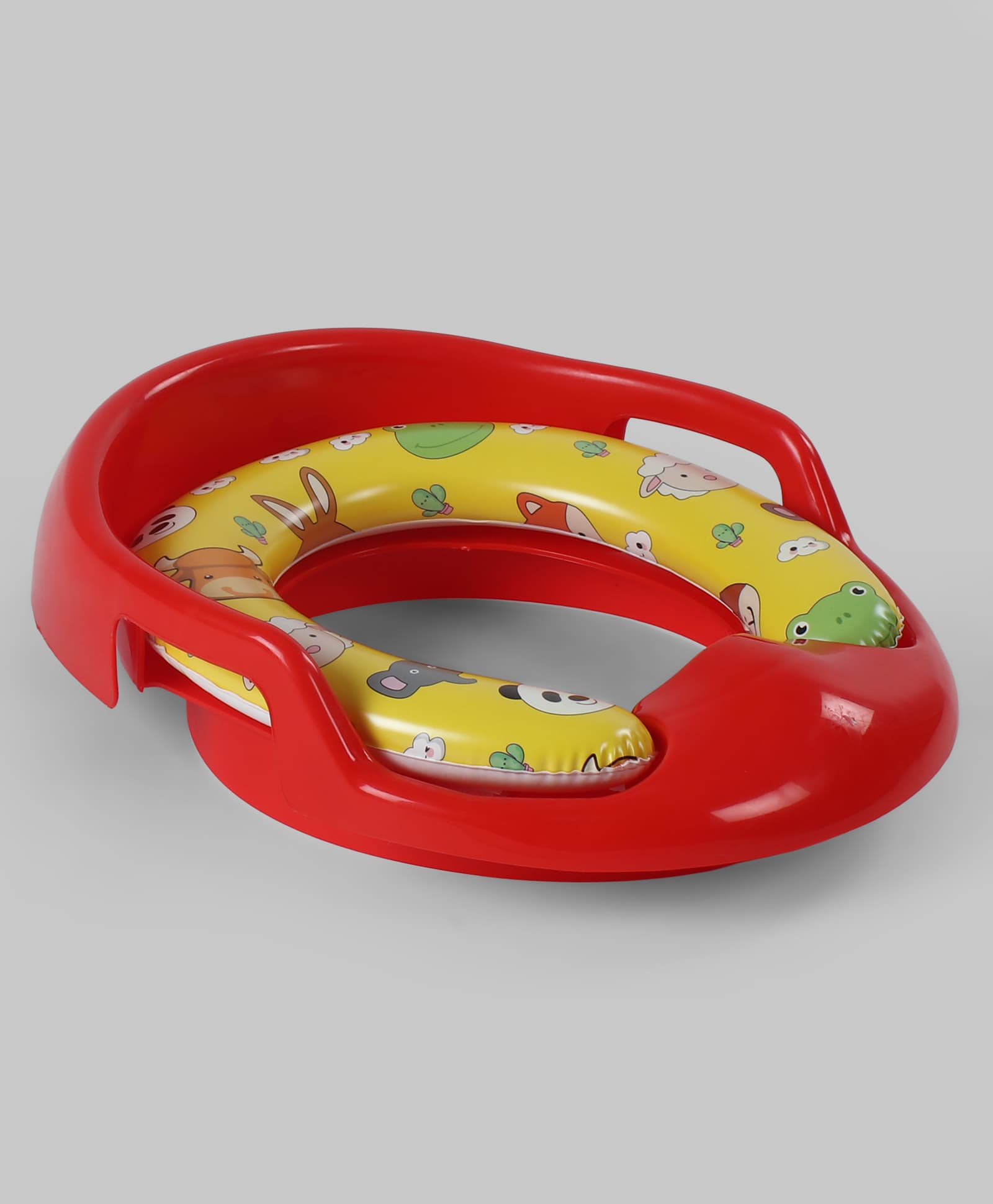 Potty Seat with Handle - Red| Ergonomic Design| Back Support| Non-Slip Base| Easy to Clean| Compatible will all Regular Toilets| Soft Cushion Seat| Splash Guard-image-31