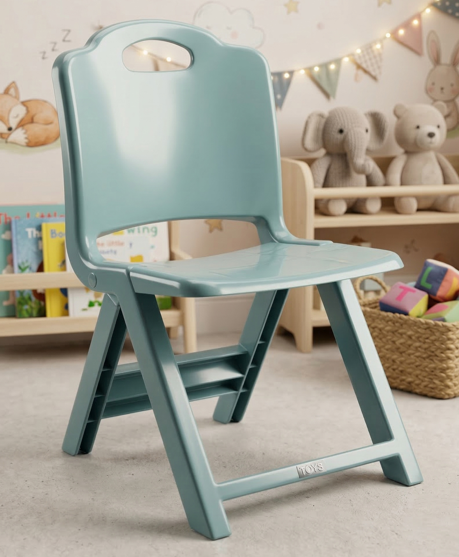 Purple Tots Ergonomic Kids Chair Durable Plastic Study, Play & Dining Chair with Comfortable Support (Sea Green)-image-28