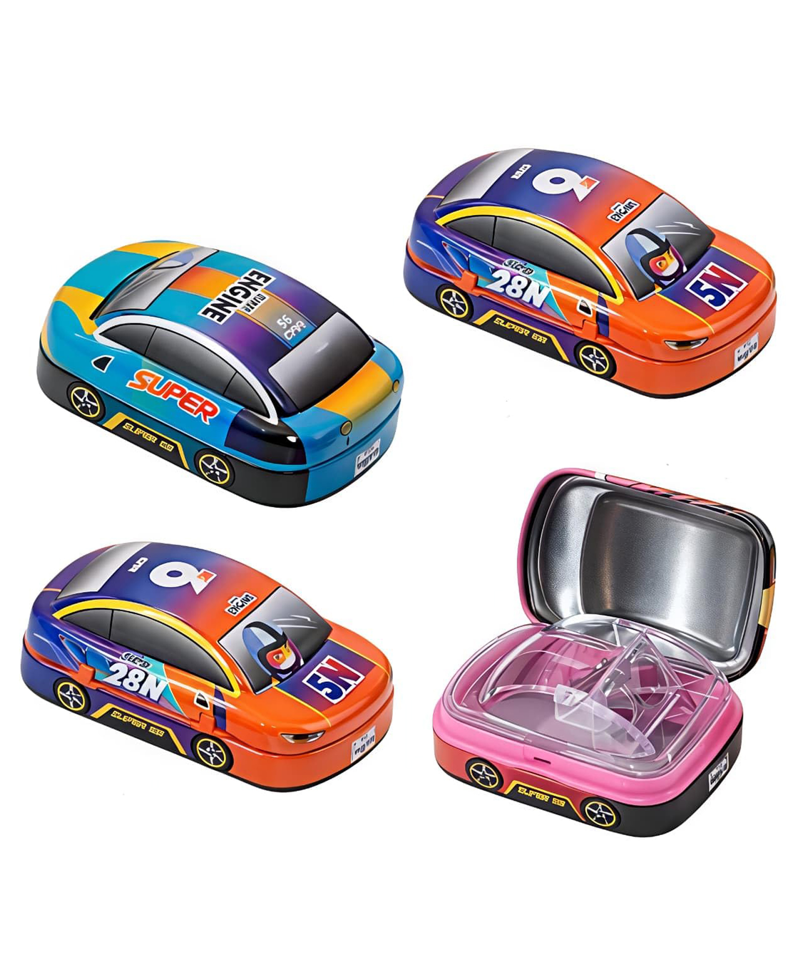 FunBlast Car Shaped Pencil Sharpener with Two Holes for Kids - Pack of 4 (Multicolor)-image-27