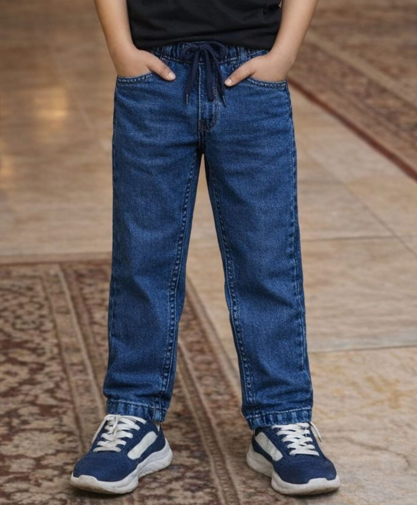 CHILINS Cotton Denim Mild Washed Jeans - Blue-picture-25