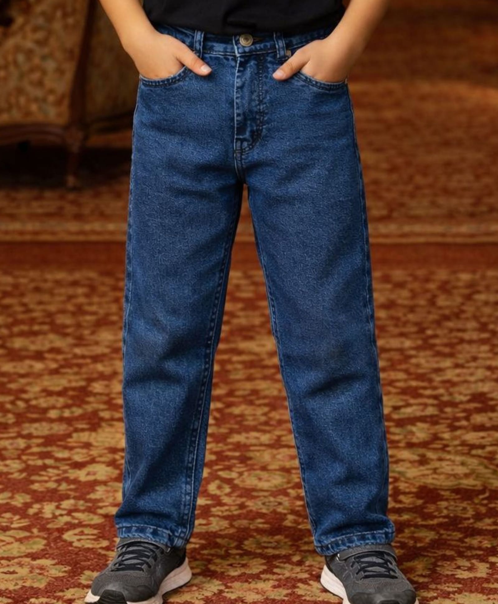 CHILINS Cotton Denim Mild Washed Jeans - Blue-picture-17