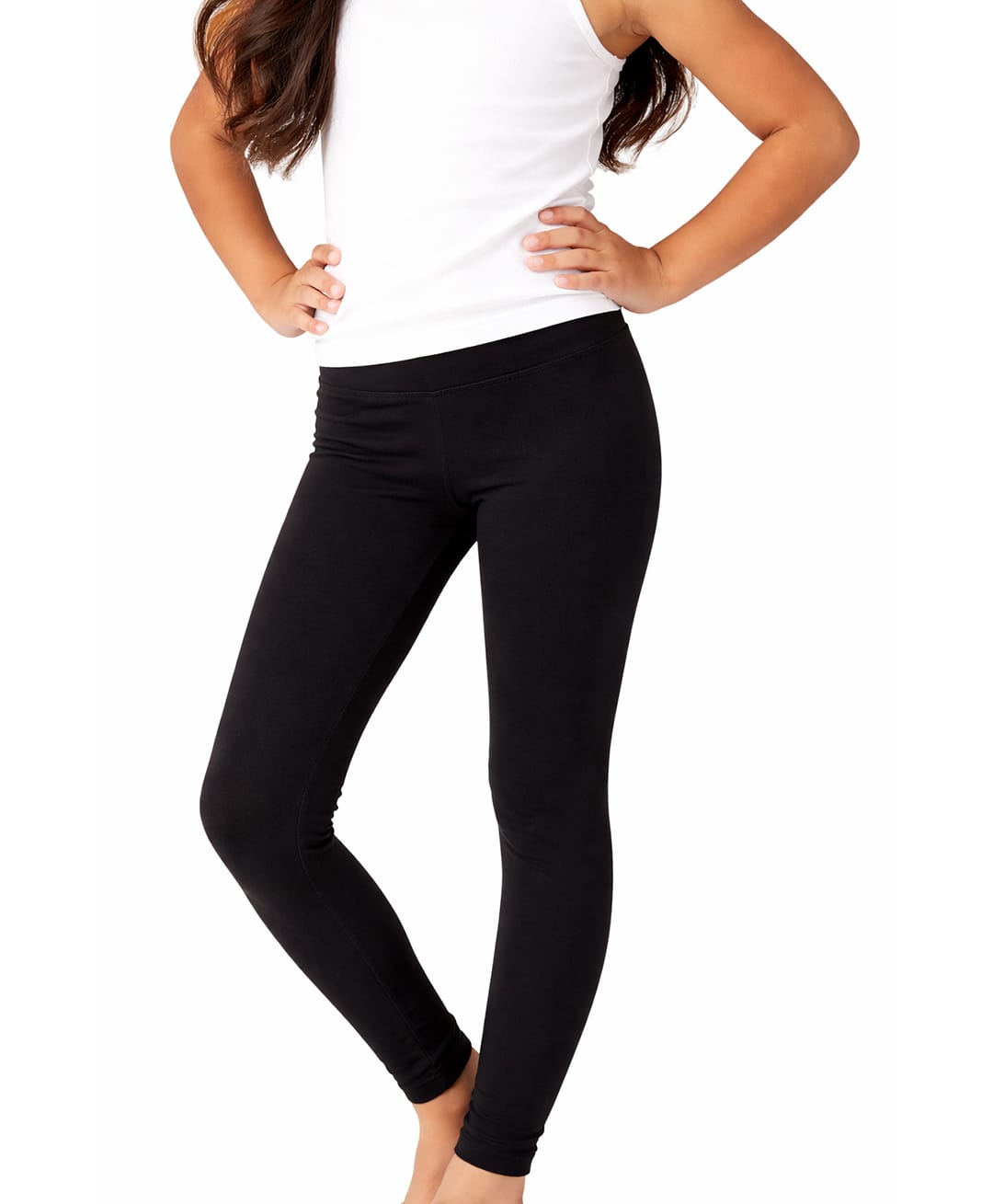 CHILINS Cotton Lycra Knit Solid Leggings - Black-picture-13