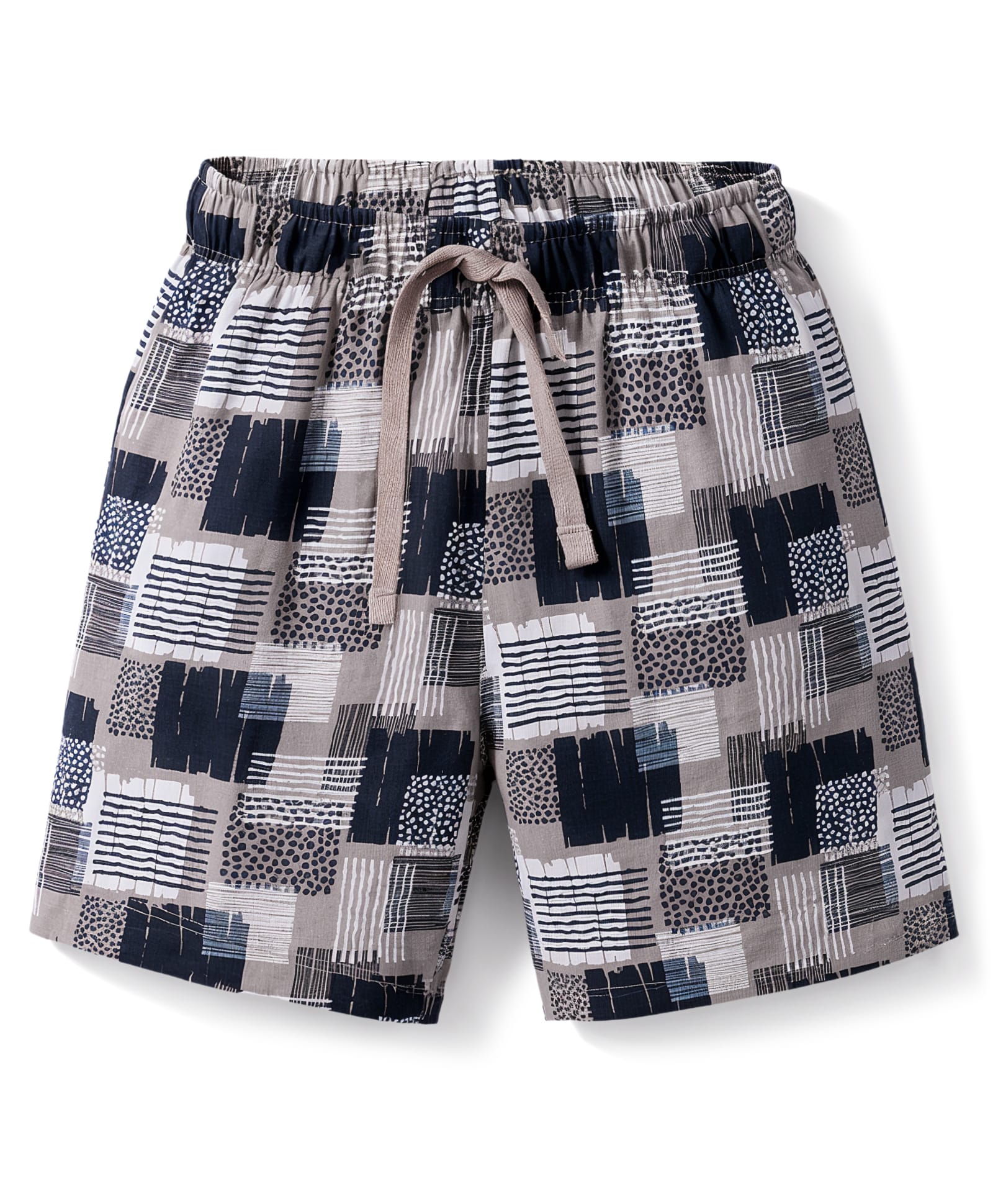 CUCUMBER Sinker Knit Above Knee Length Printed Shorts - Grey-image-22