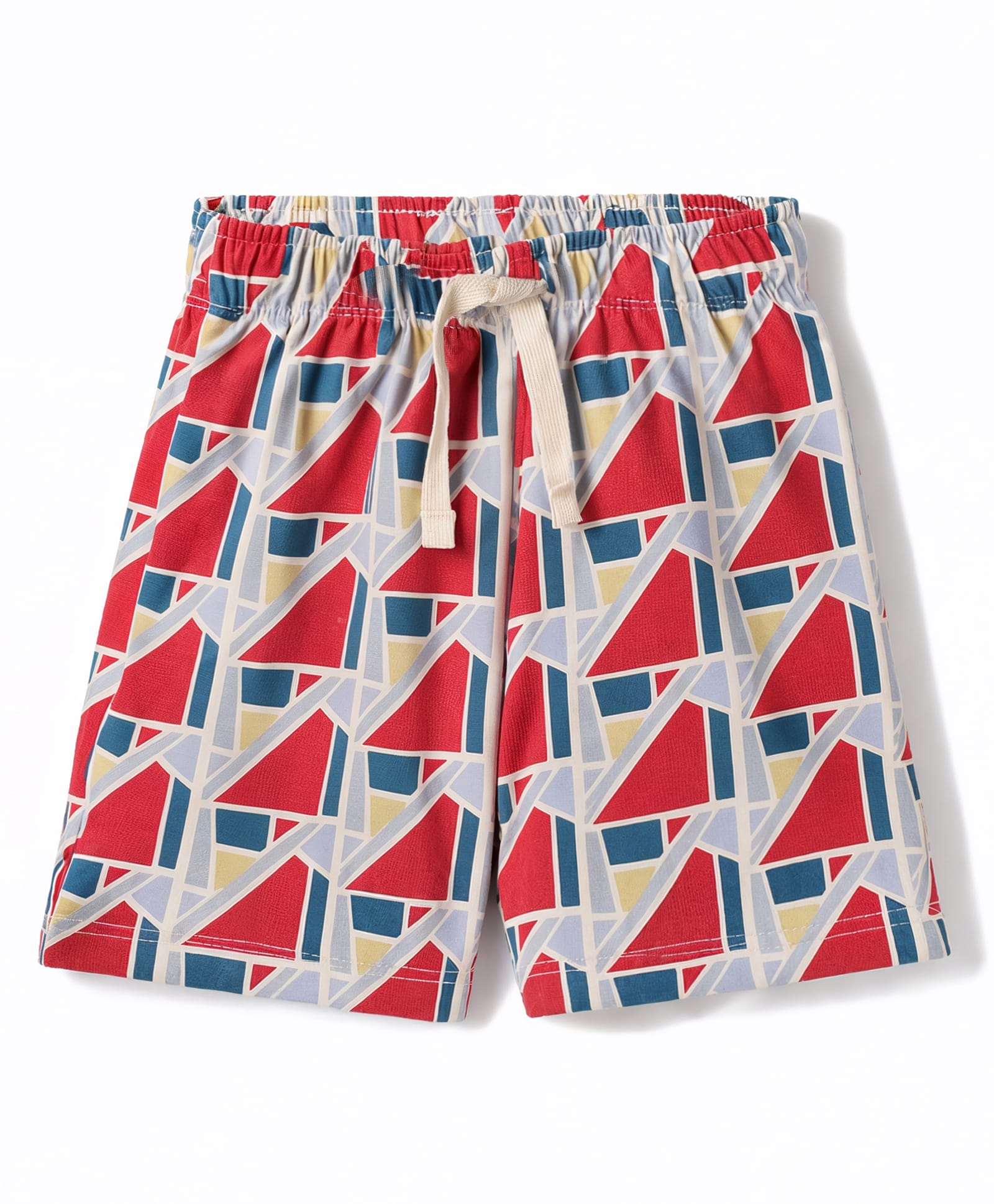 CUCUMBER Sinker Knit Above Knee Length Printed Shorts - Red-picture-15