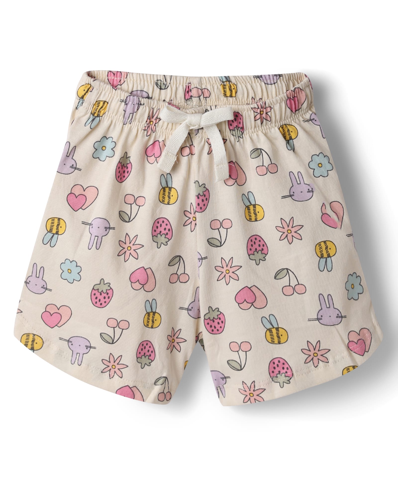 CUCUMBER Sinker Knit Above Knee Length Tropical Theme & Floral Printed Shorts - Multicolor-picture-17