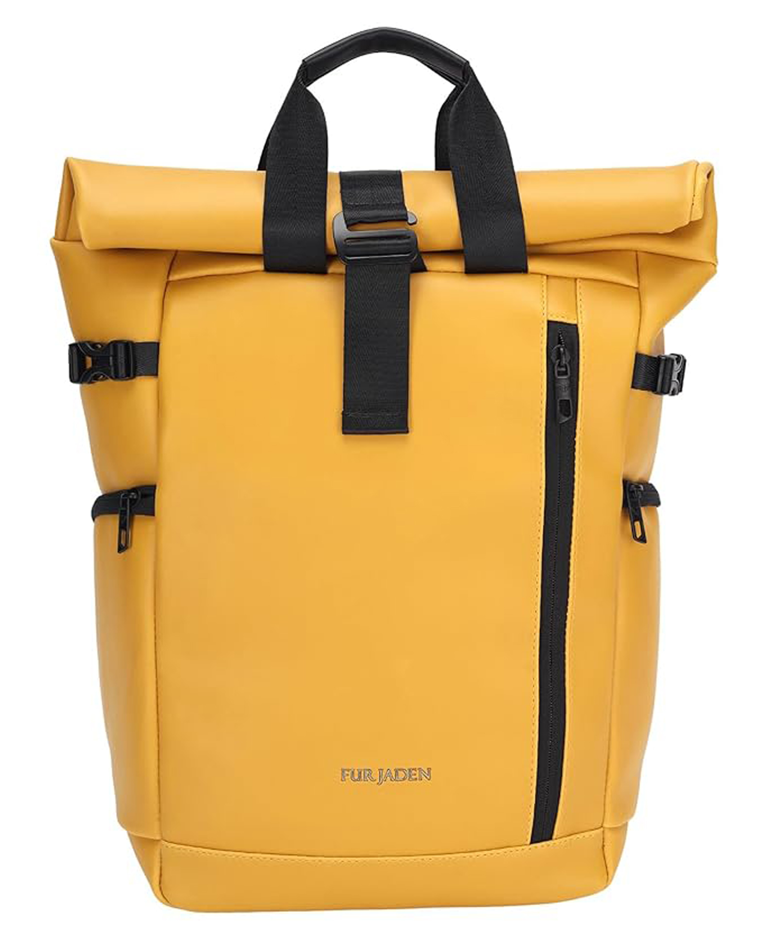 Fur Jaden 22L Vegan Leather Stylish Travel Premium Laptop Backpack for Men & Women | Water-Resistant | Fits Upto 15.6 Inch Laptop | Ideal for Office, College, Work & Travel - Yellow-picture-46