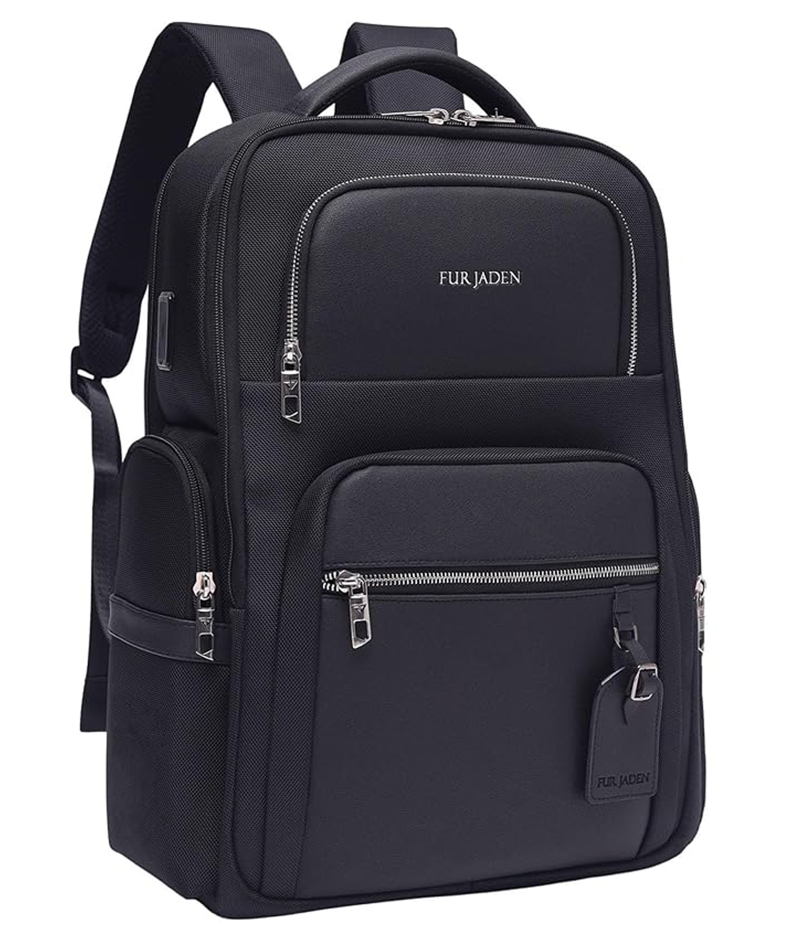FUR JADEN Pro Series Smart Tech Anti-Theft Laptop Backpack With USB-A & USB-C Type Charging Port for Men & Women For Business Professionals & College Students - Black-image-41
