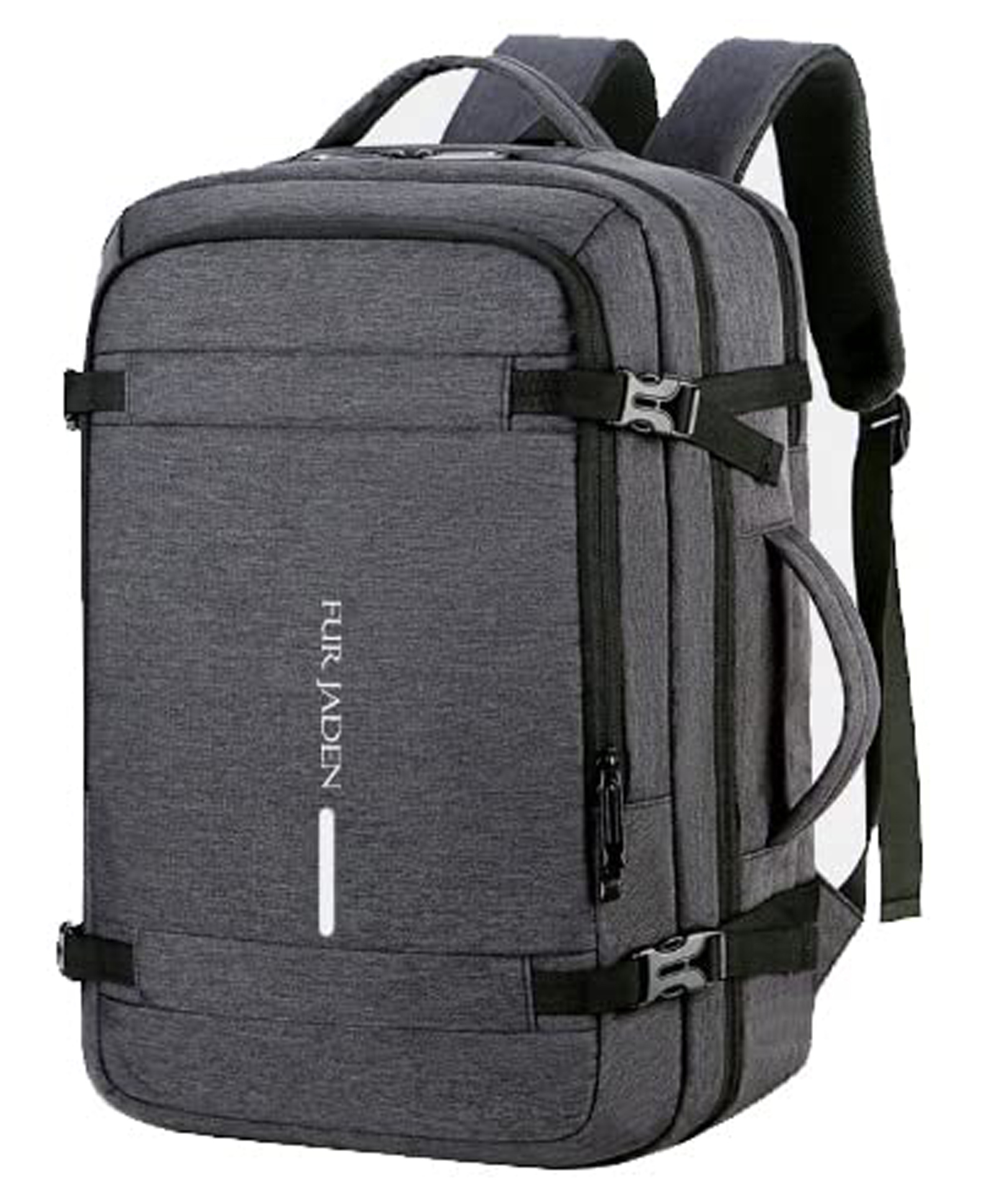 FUR JADEN 40L Weekender Travel Laptop Backpack with Anti Theft Pocket, Organizer, 15.6 Inch Padded Laptop Sleeve & Dual Handles - D.Grey-image-28