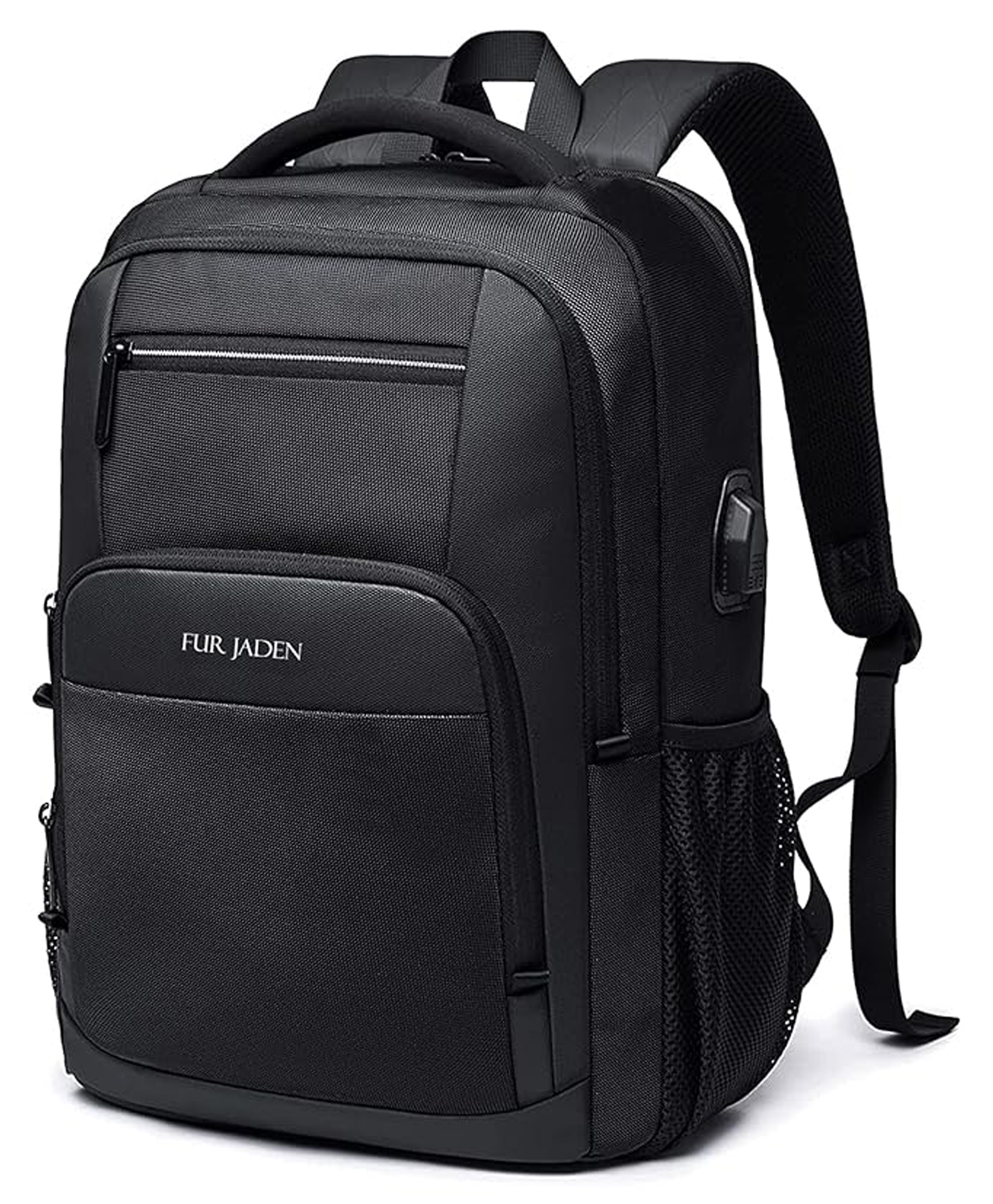 FUR JADEN 15.6 Inch Smart Laptop Backpack Bag With USB Charging Port, Anti Theft Pocket & Accessories Organiser for Men Women Boys Girls - Black-picture-0