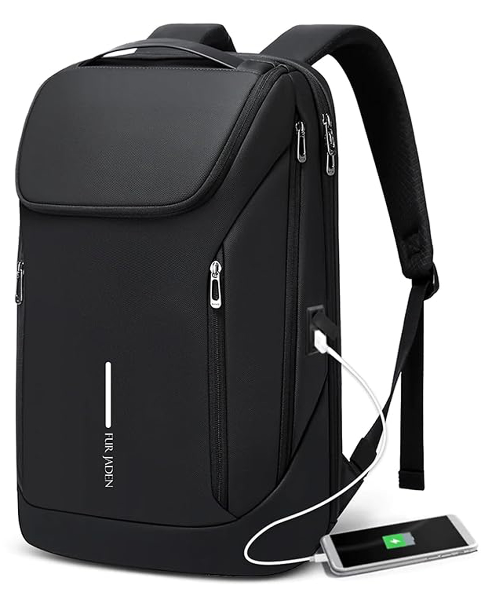 FUR JADEN Pro Series Smart Tech Anti-Theft Laptop Backpack With USB-A & USB-C Type Charging Port for Men & Women For Business Professionals & College Students- Black-picture-12