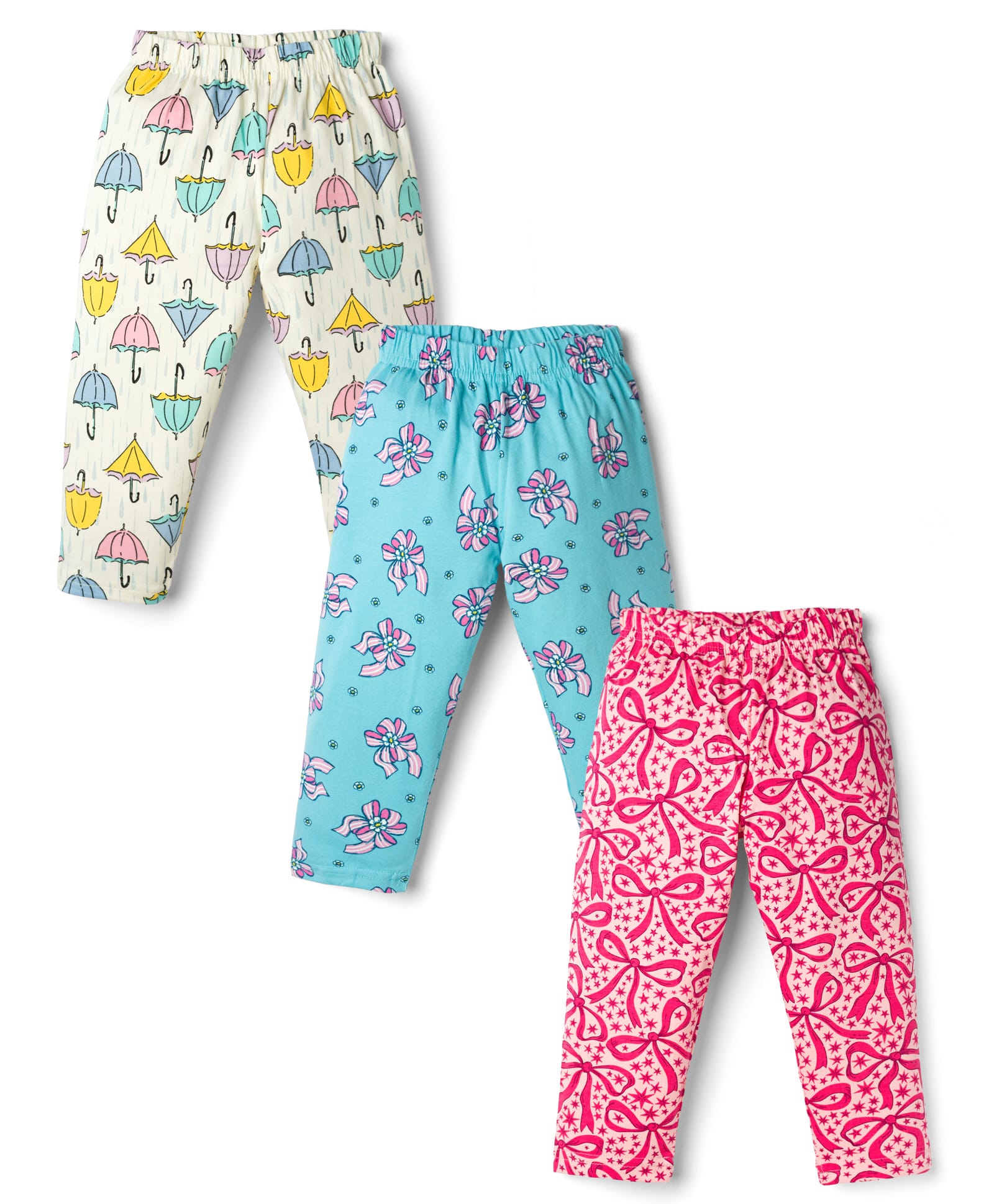 CUCUMBER Sinker Knit Full Length Printed Leggings Pack of 3 - Multicolor-picture-17