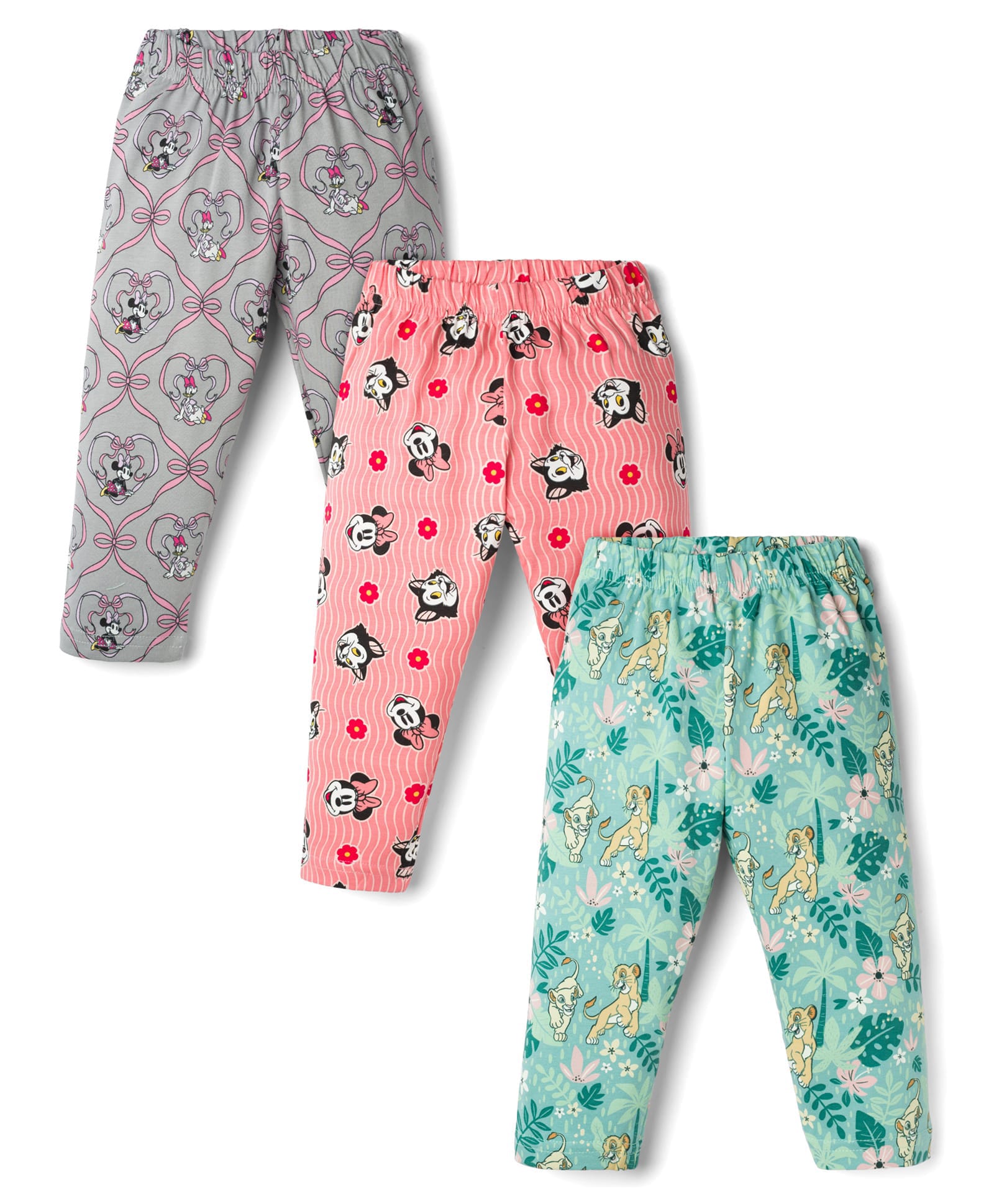 CUCUMBER Sinker Knit Full Length Printed Leggings Pack of 3 - Multicolor-picture-10