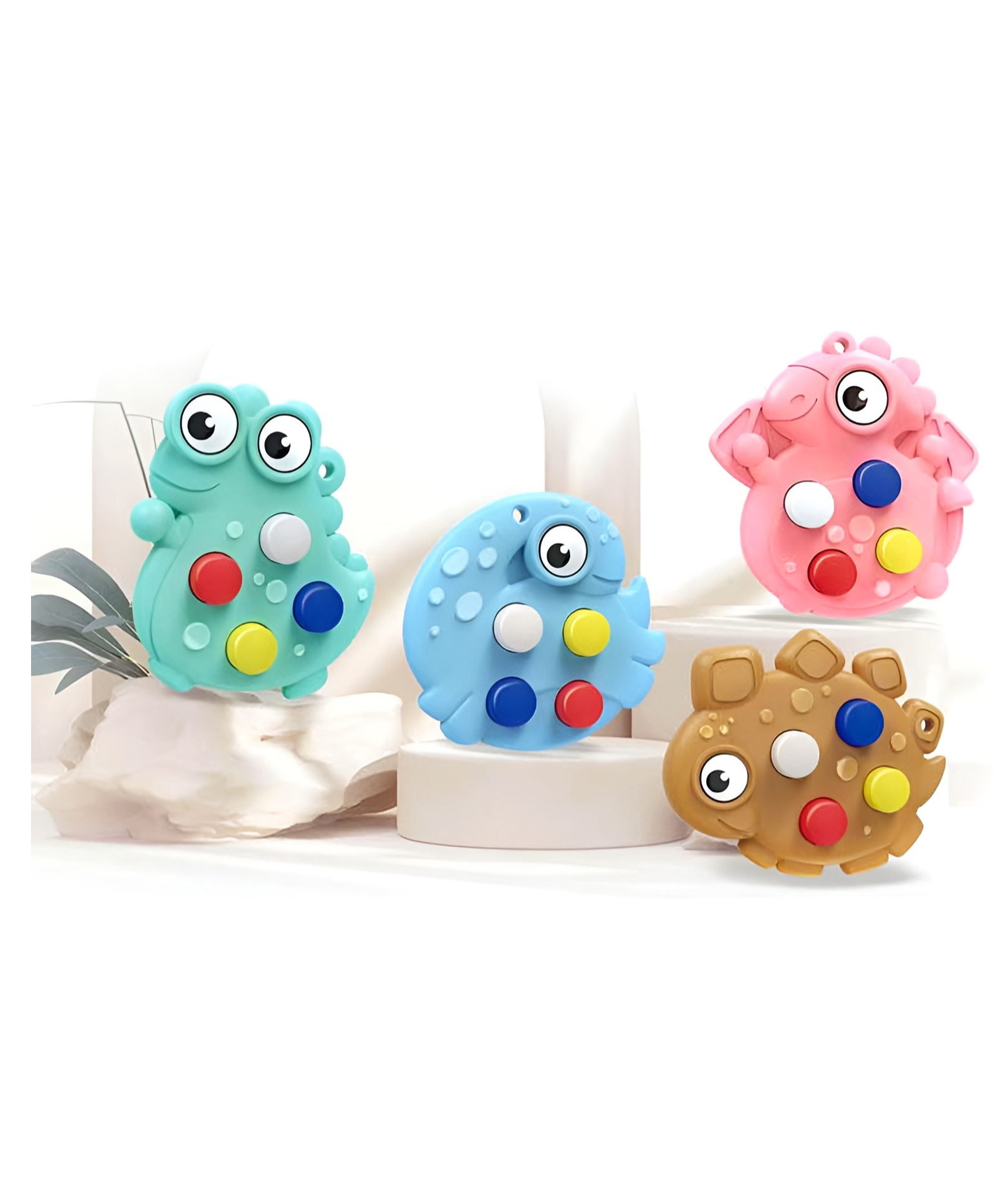 NEGOCIO Push & Pop It Fidget Toy for Infant Kids Sensory Interactive Game Made of Food-Grade Silicone Bubble Poppet Popin Sound Toy- PACK OF 1 - COLOR MAY VARY-image-44