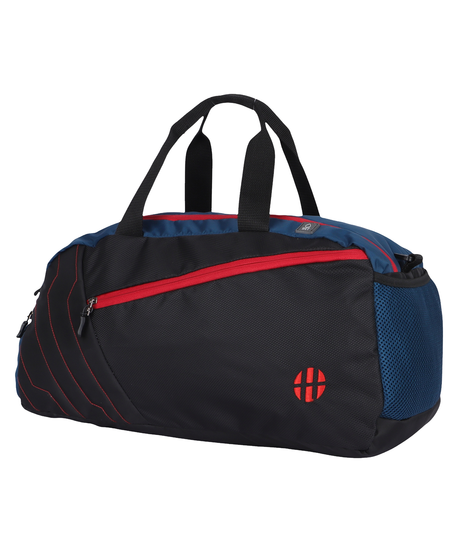 HARISSONS Height 18 Inches Amphy 35L Gym Duffel Bag for Men & Women | Spacious & Dedicated Shoe Compartment with Quick Access Side Pocket (Imperial Blue & Red)-image-46