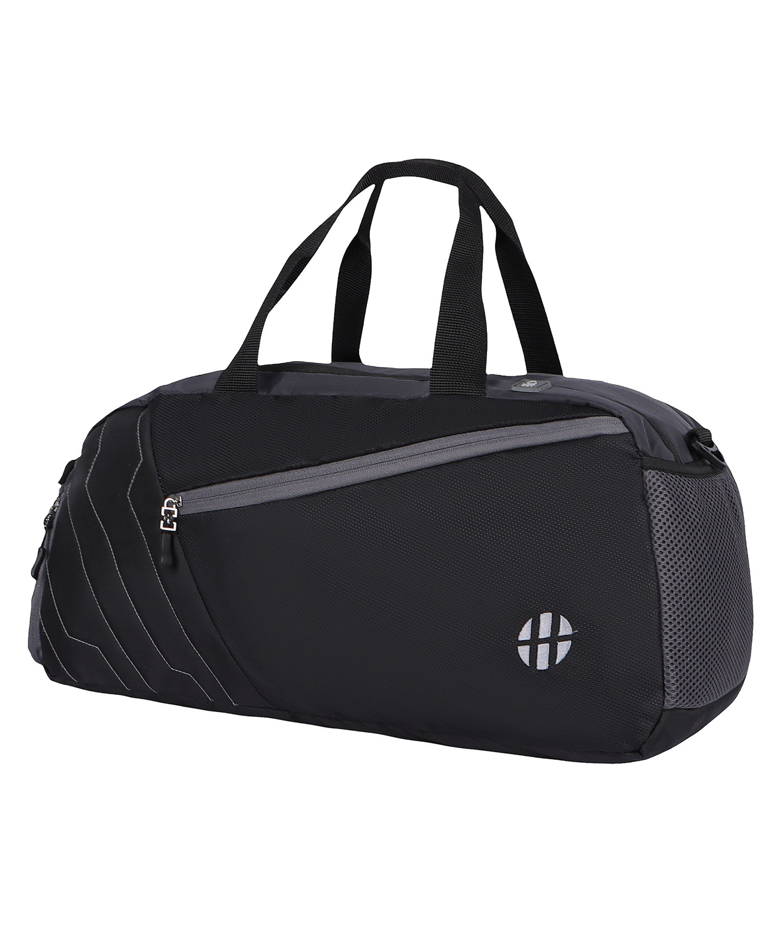 Harissons Height 18 Inches Amphy 35L Gym Duffel Bag for Men & Women | Spacious & Dedicated Shoe Compartment with Quick Access Side Pocket (Black & Grey)-picture-11
