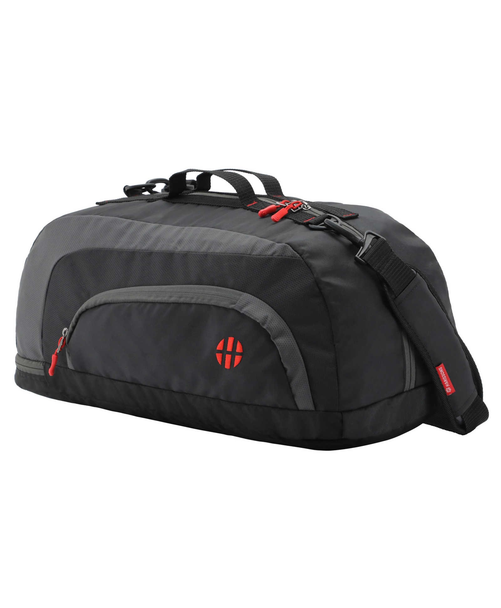 HARISSONS Height 18 Inches Jake Versatile 31L (3-in-1) Gym Duffel Black Grey-image-39