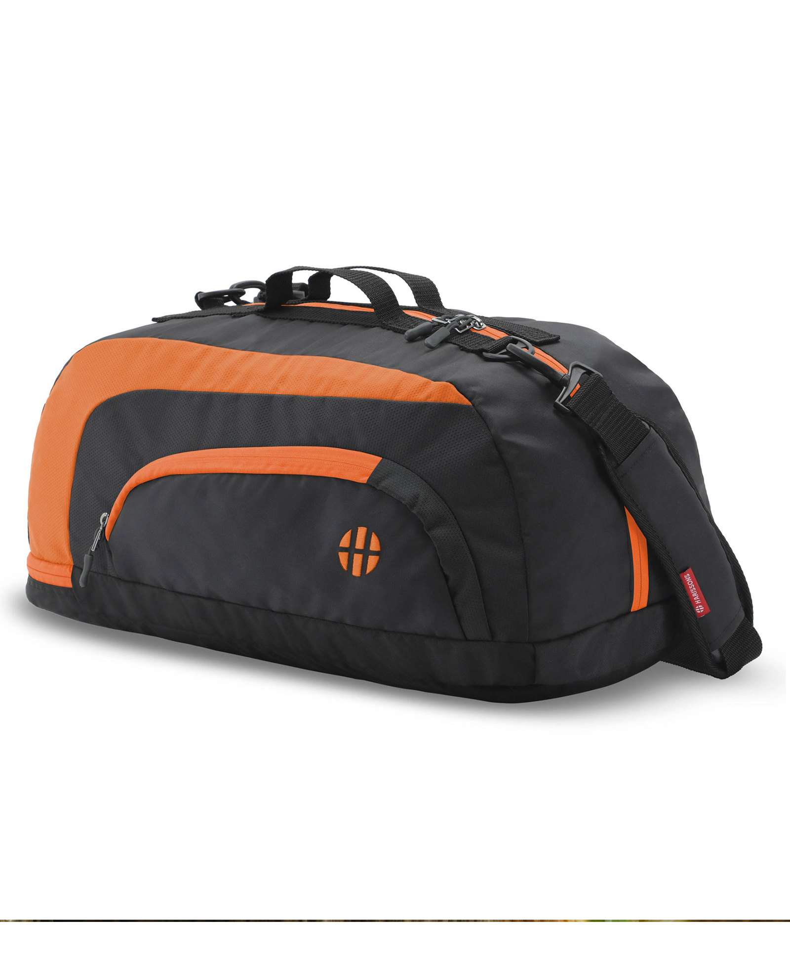 HARISSONS Height 18 Inches Jake Versatile 31L (3-in-1) Gym Duffel Black and Orange-image-20