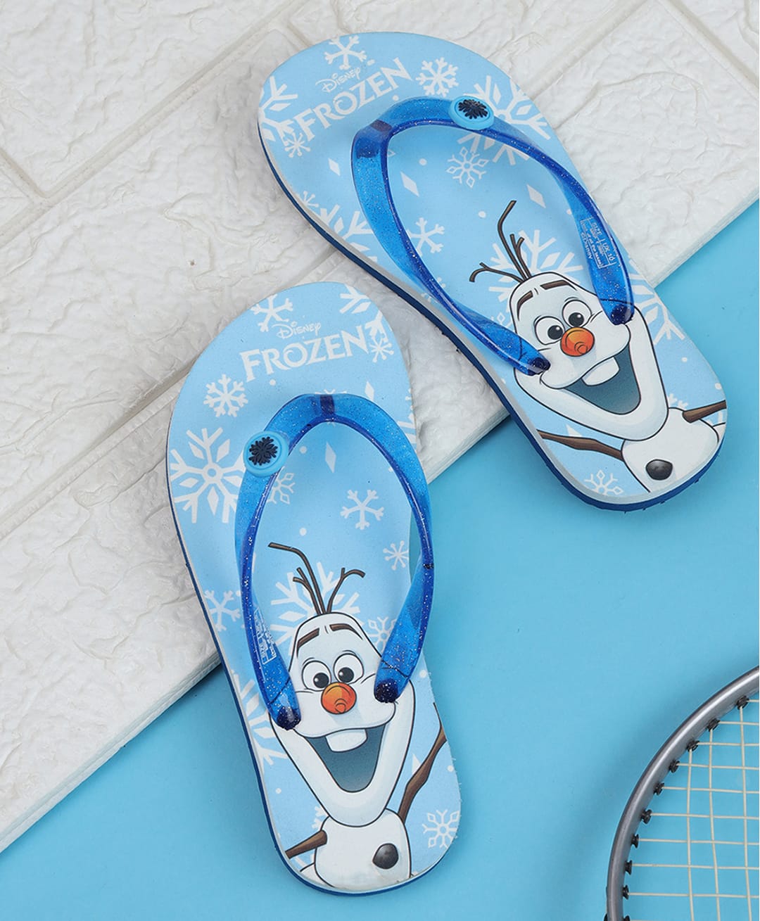 Kidsville Disney Frozen Featuring Olaf Printed Flip Flops - Blue-picture-23