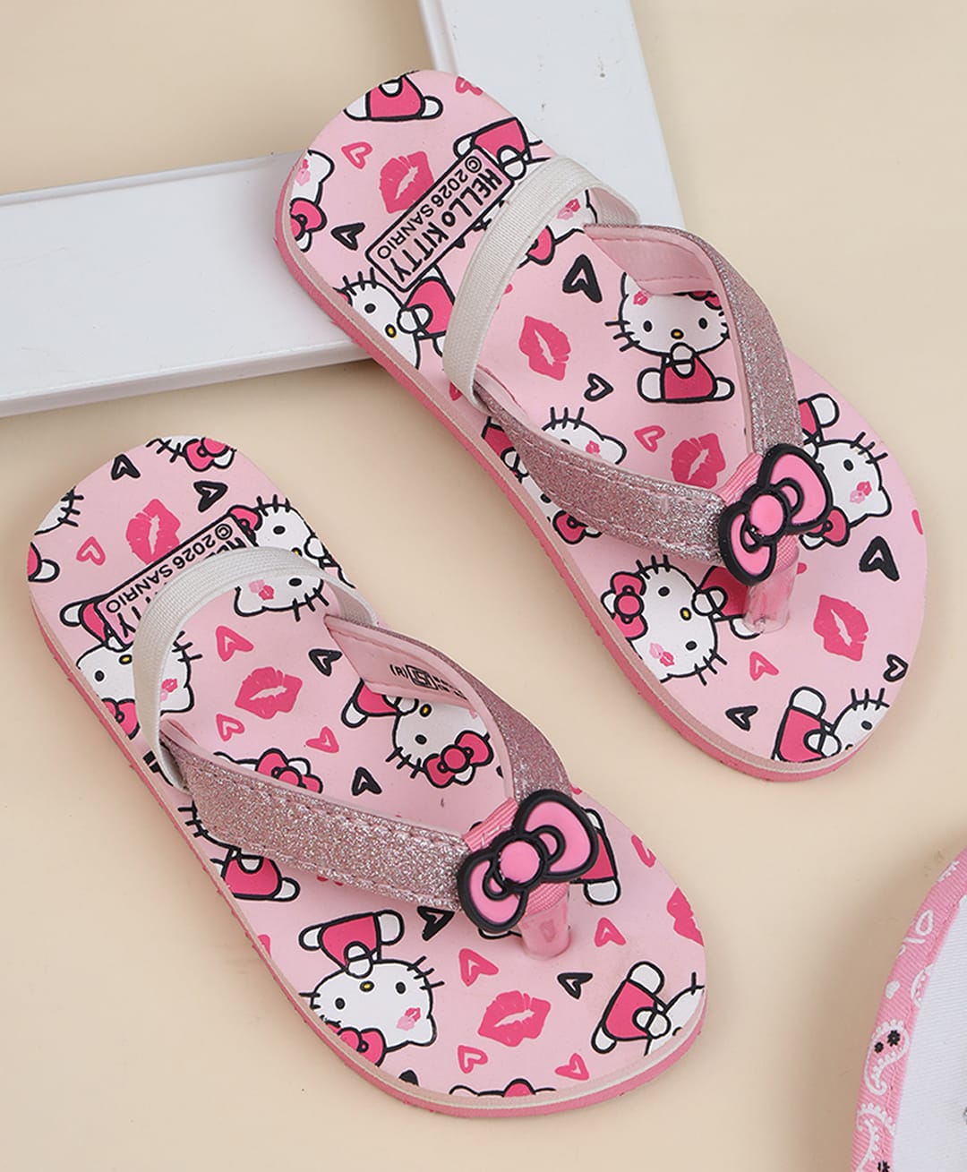 Kidsville Sanrio Friends Featuring Hello Kitty Printed Flip Flops With Back Strap - Pink-picture-23