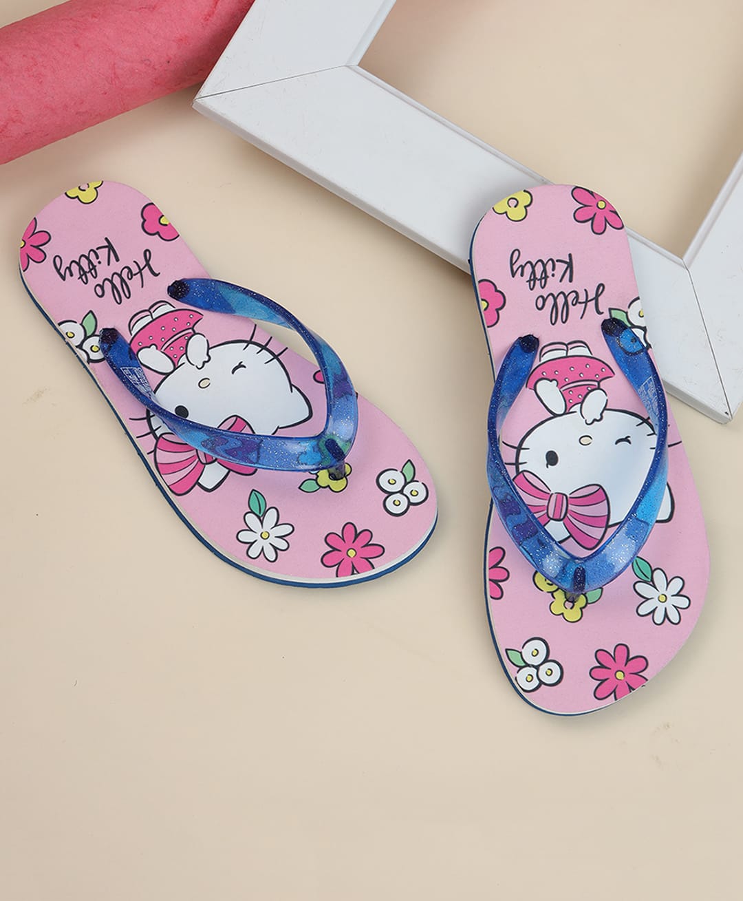 Kidsville Sanrio Friends Featuring Hello Kitty Printed Flip Flops - Pink-image-34