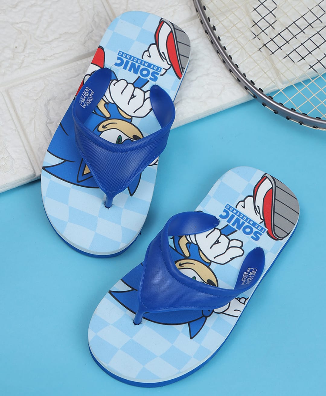 Kidsville SEGA Featuring Sonic The Hedgehog Printed Flip Flops - Blue-image-8