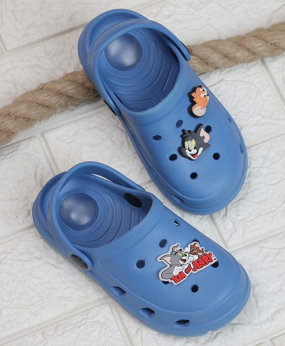 Kidsville Warner Brothers Featuring Tom & Jerry Applique Detailed Slingback Clogs With Whistle Sound - Blue-image-1