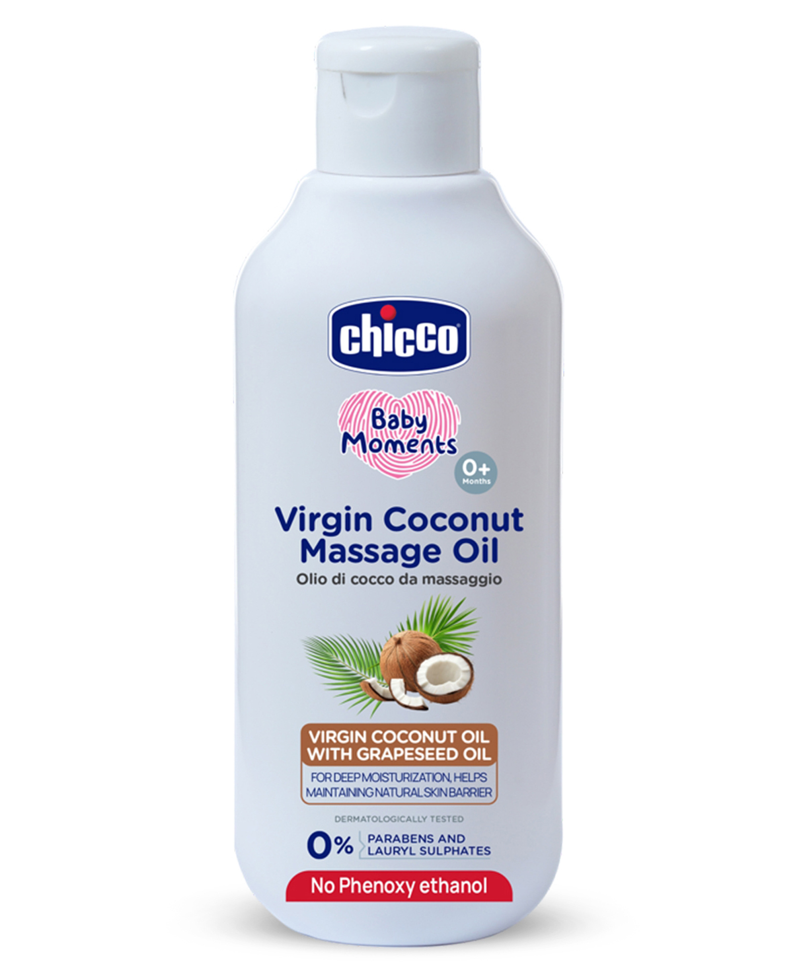 Chicco Baby Moments Virgin Coconut Massage Natural Baby Oil with Coconut & Grapeseed Extracts - 200 ml-picture-19