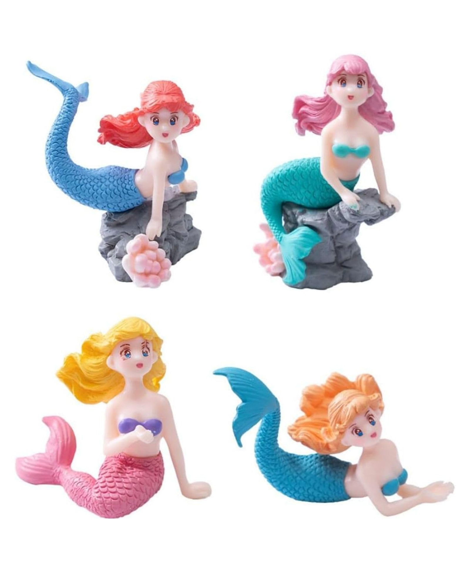 FunBlast Realistic Mermaid Miniature Figures Toy Set for Kids Pack of 4 - Multicolor-picture-21