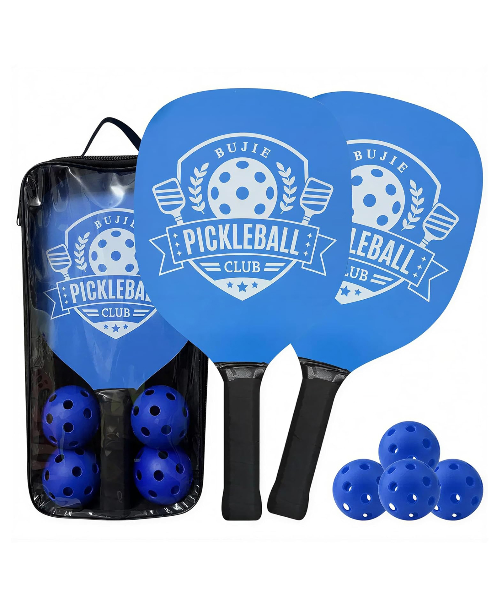 FunBlast Pickleball Paddle Set with Balls Toy for Kids Pack of 2 Paddle 4 Balls - Blue-picture-16