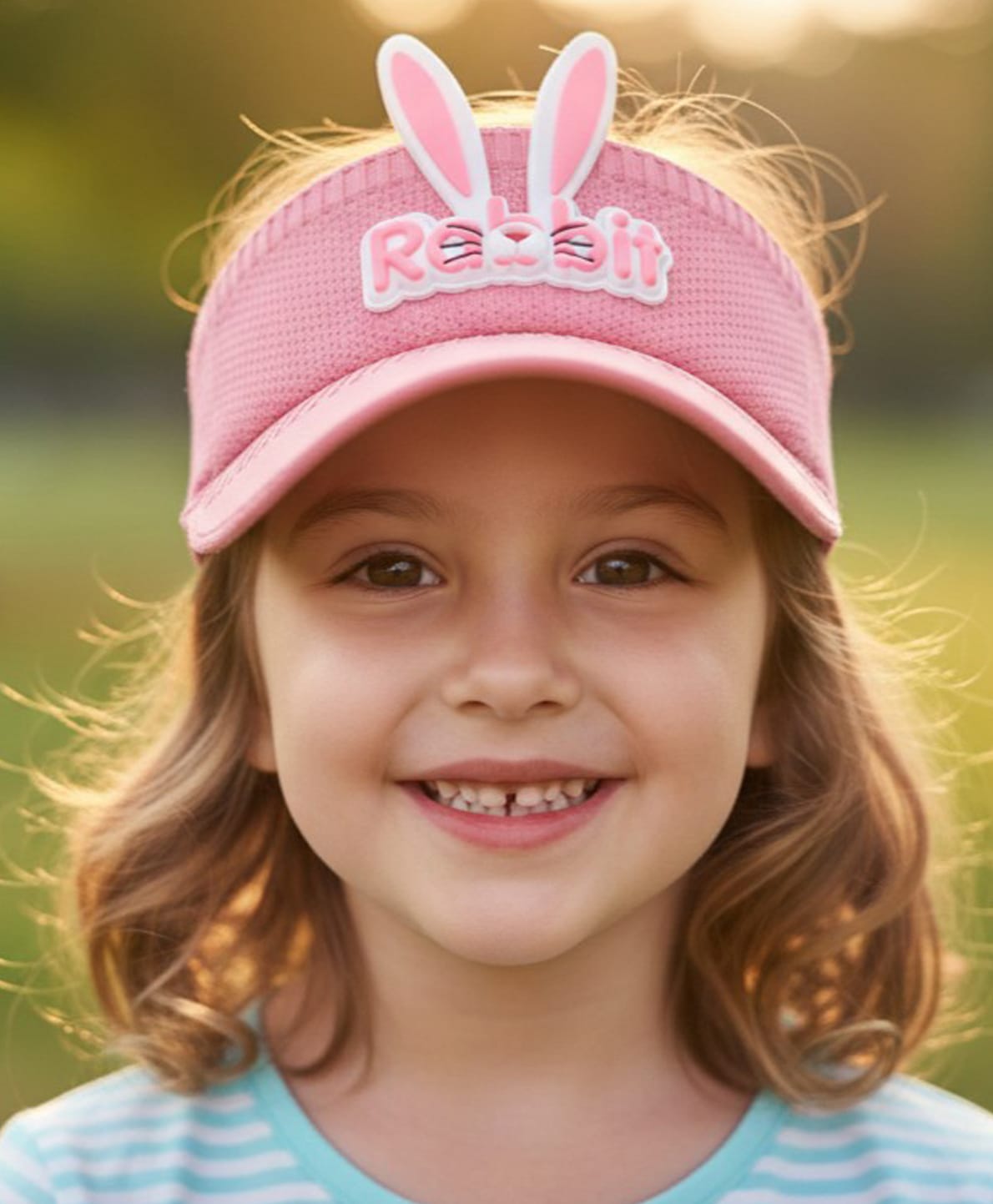 Ziory Woven Rabbit Applique Detailed Visor - Pink - Circumference 54-58 Cm-picture-10