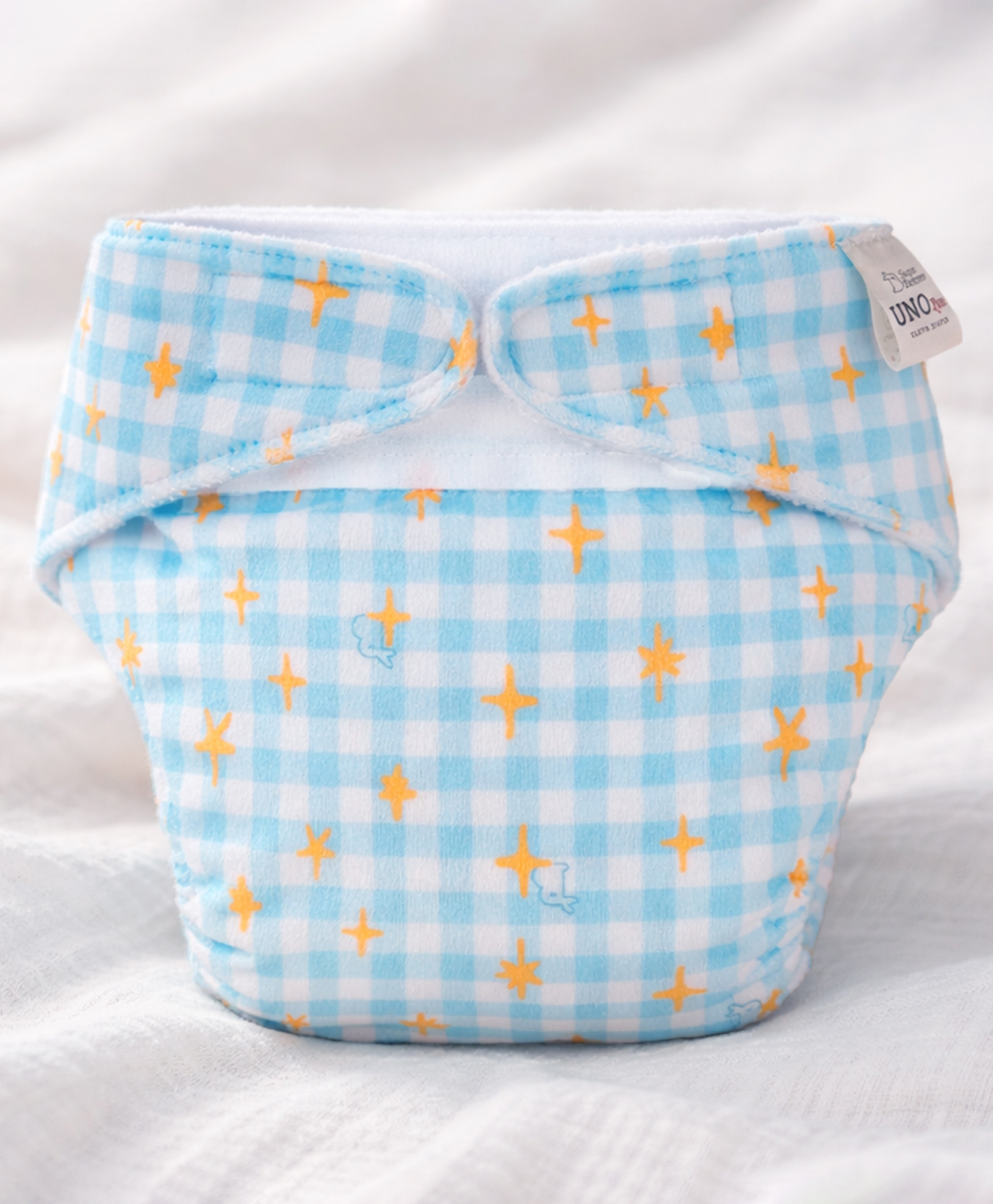 SuperBottoms UNO Luxe Cloth Diaper with Velcro Closure & DryFeel magic Pad + Booster Pad | For Babies 3M-3Y | Reusable Washable Cloth Diaper
