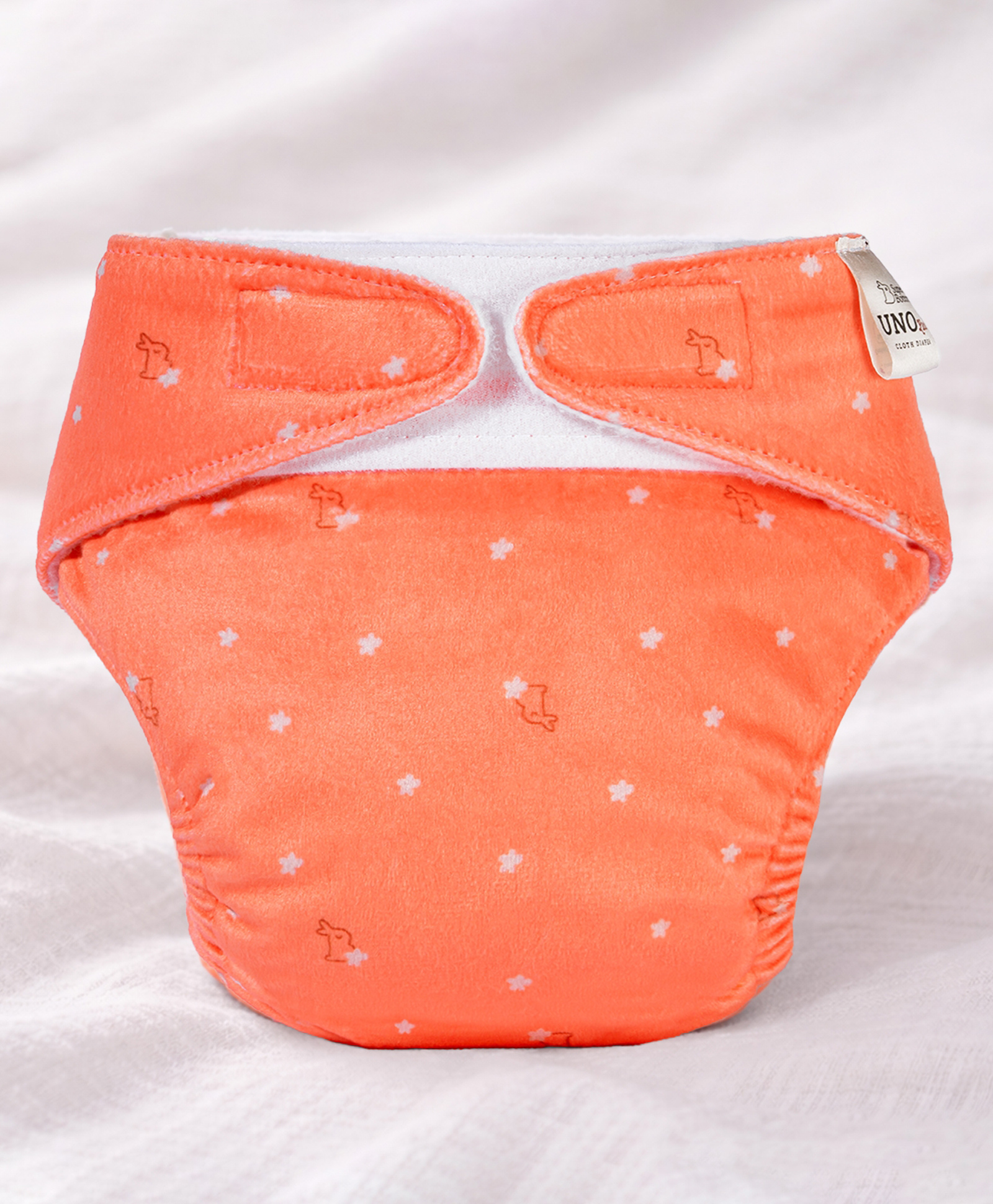 SuperBottoms UNO Luxe Cloth Diaper with Velcro Closure & DryFeel magic Pad + Booster Pad | For Babies 3M-3Y | Reusable Washable Cloth Diaper