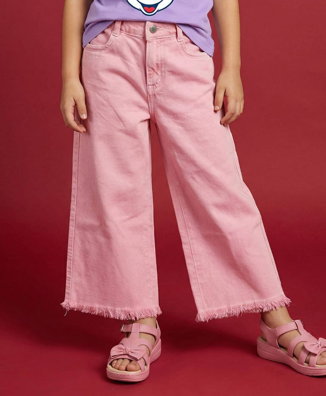 Nautinati Cotton Denim Solid Jeans - Pink-picture-19