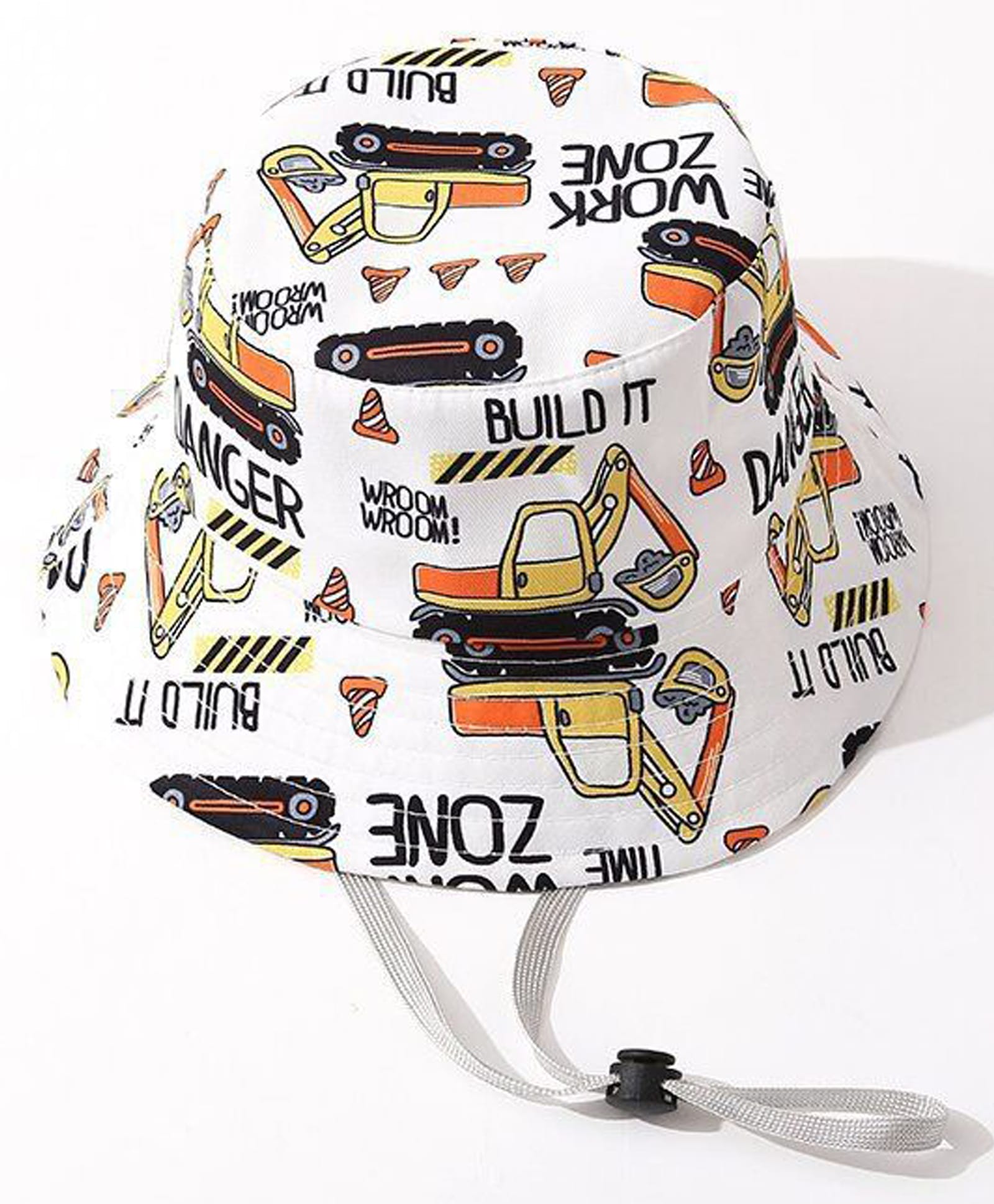 Babymoon Woven Vehicles Printed Hat - White - Circumference 54 Cm-picture-10