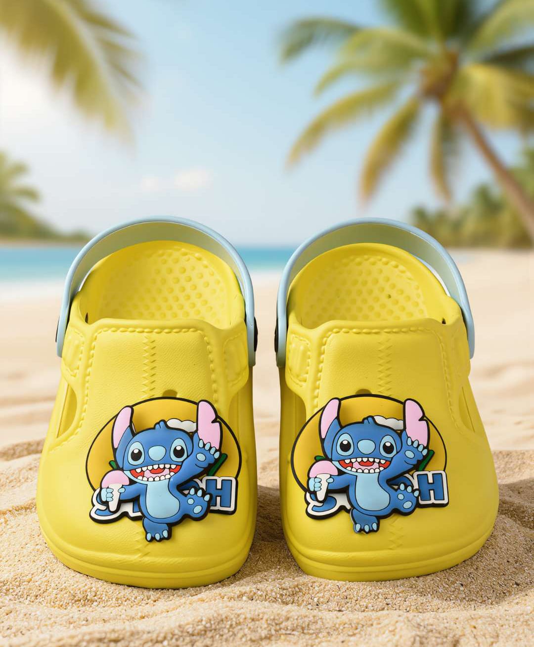 Yellow Bee Disney Featuring Lilo & Stitch Applique Detailed Slingback Clogs - Yellow-image-28