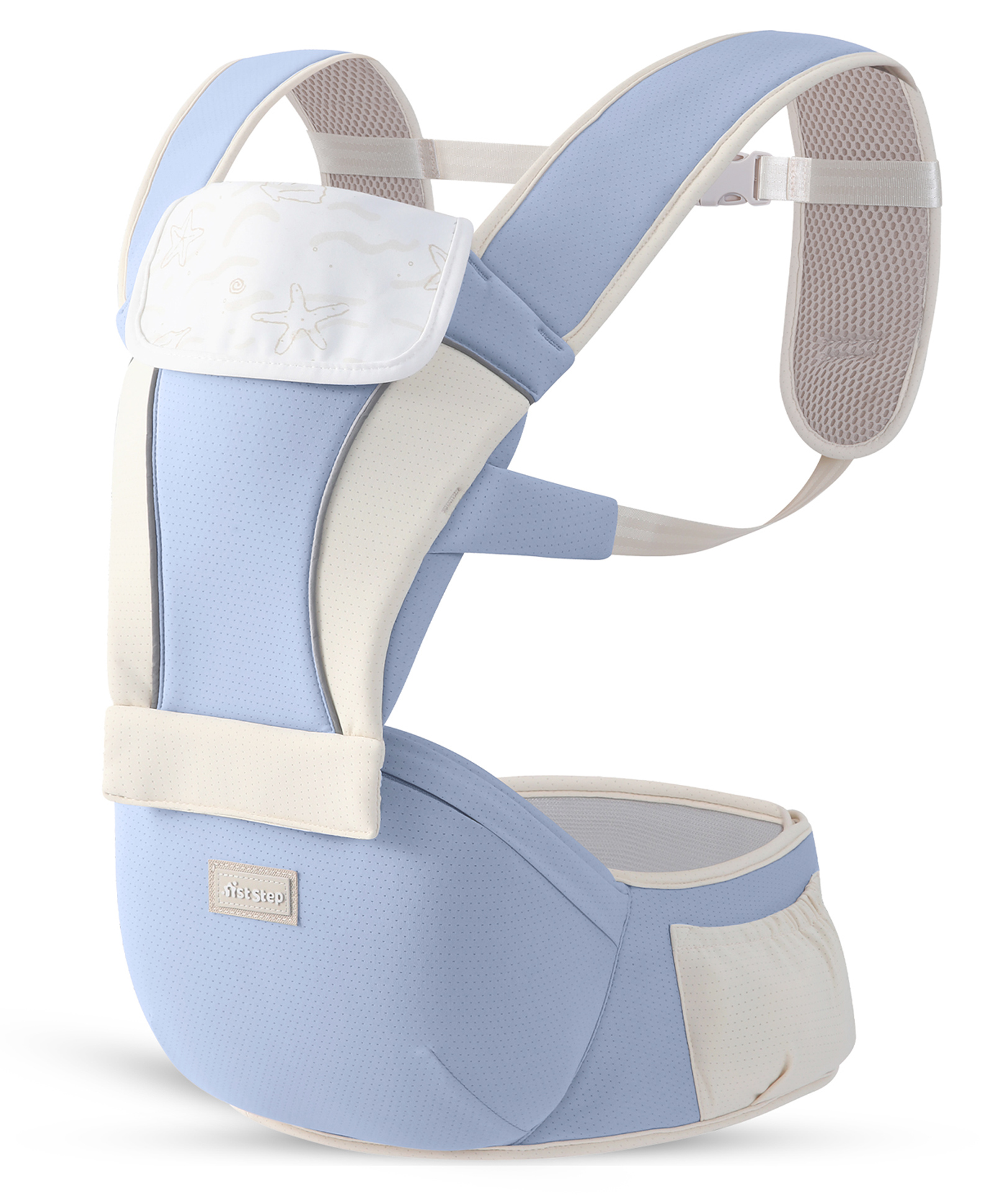 1st Step 5 in 1 Hip Seat Baby Carrier with 5 Carry Positions, Detachable Hip seat, Padded Waist Belt & Adjustable - Blue-picture-1