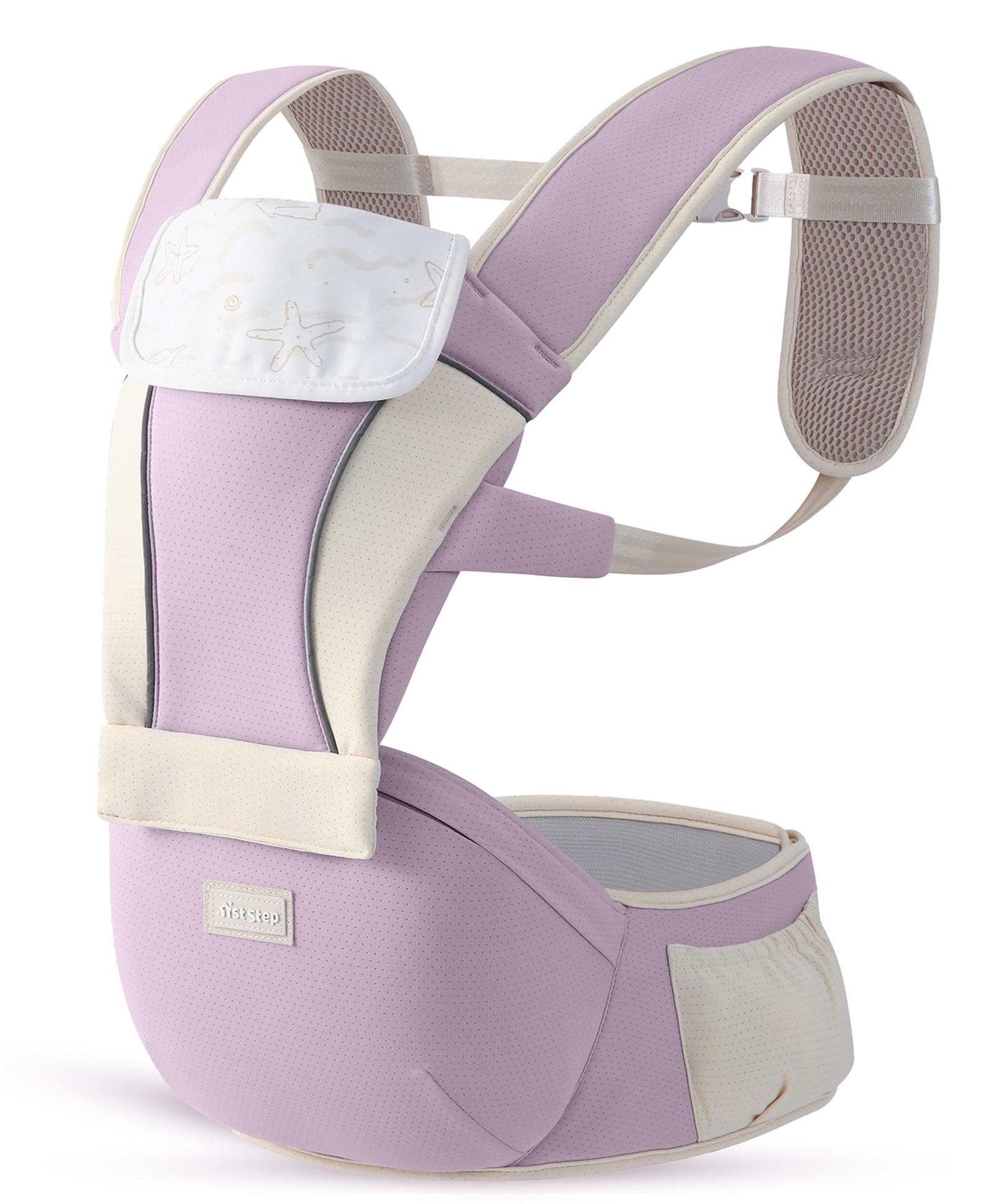 1st Step 5 in 1 Hip Seat Baby Carrier with 5 Carry Positions, Detachable Hip seat, Padded Waist Belt & Adjustable - Lavender-picture-4