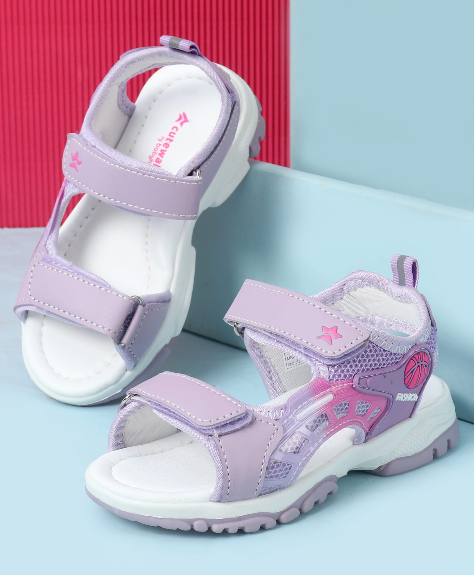 Cute Walk by Babyhug Velcro Closure Sandal With Applique - Purple-picture-21