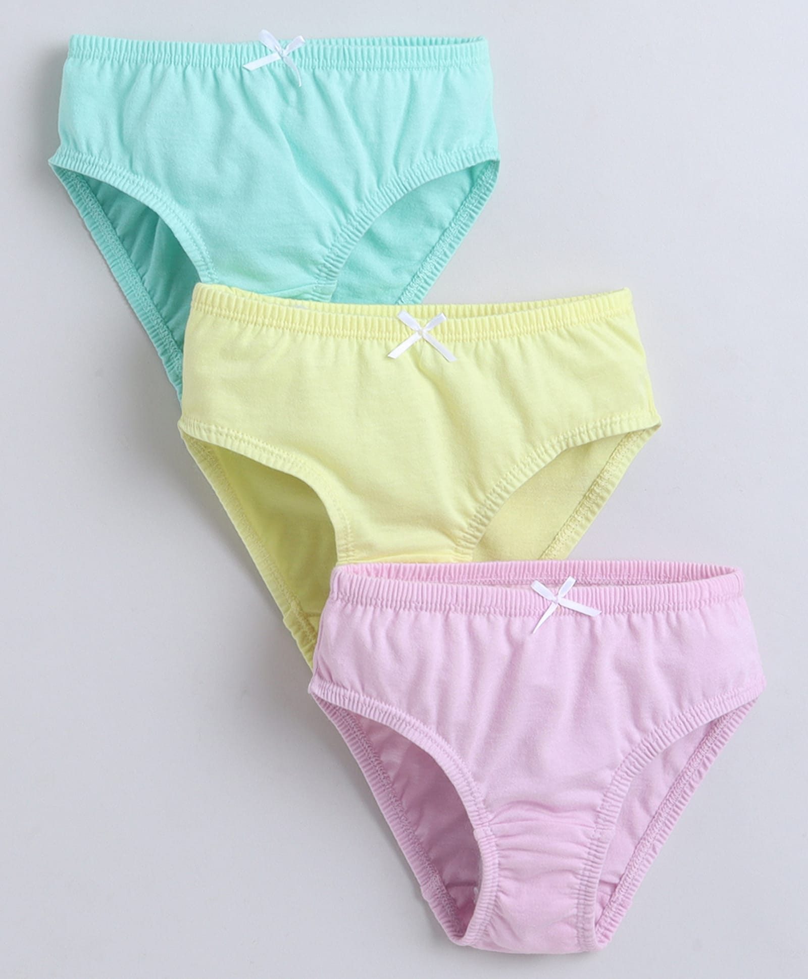 BUMZEE Cotton Woven Solid Panties Pack of 3 - Yellow Lilac & Pink-picture-16