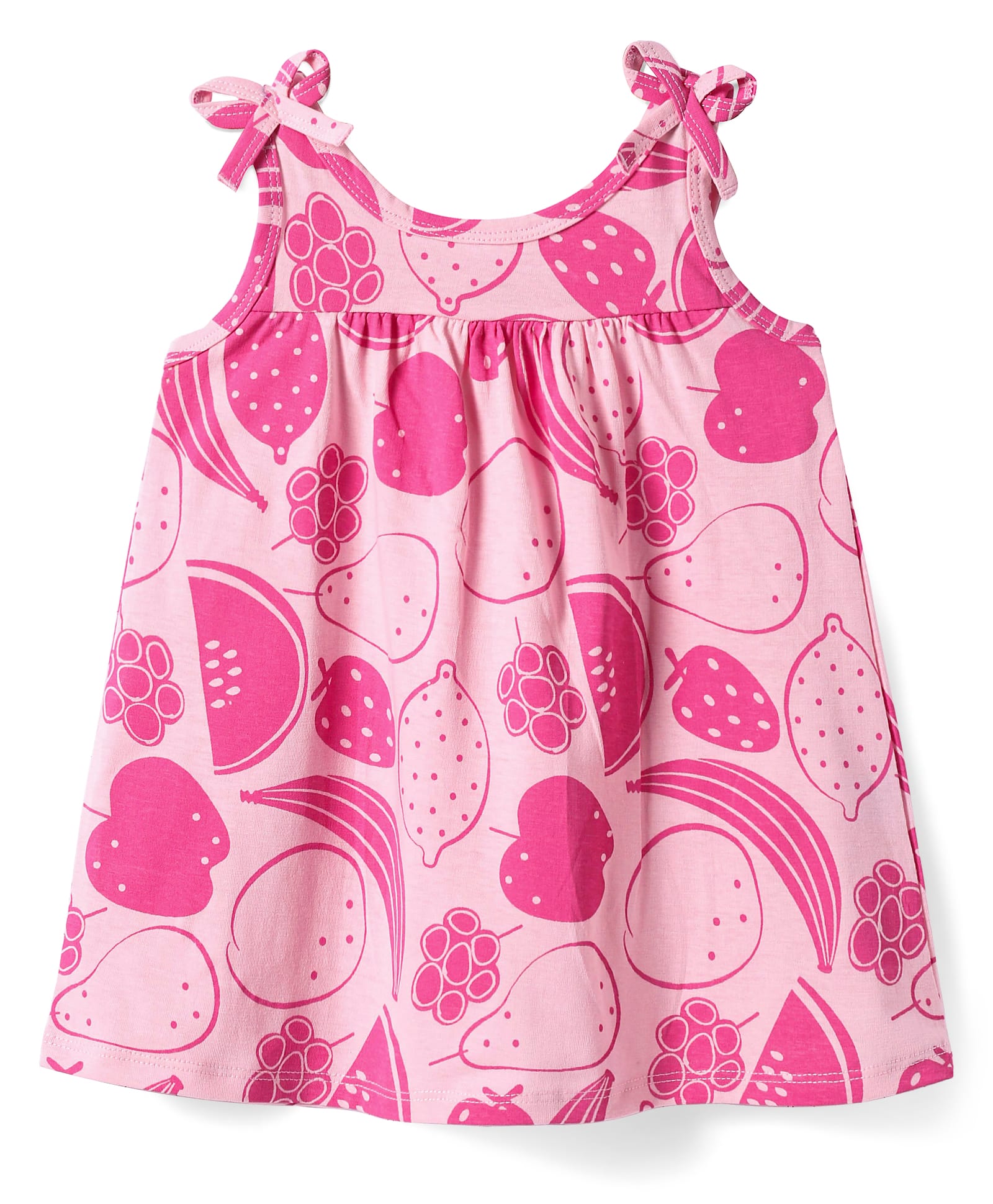 Doodle Poodle Single Jersey Knit Sleeveless One Piece Frock With Fruit Print - Pink-picture-44