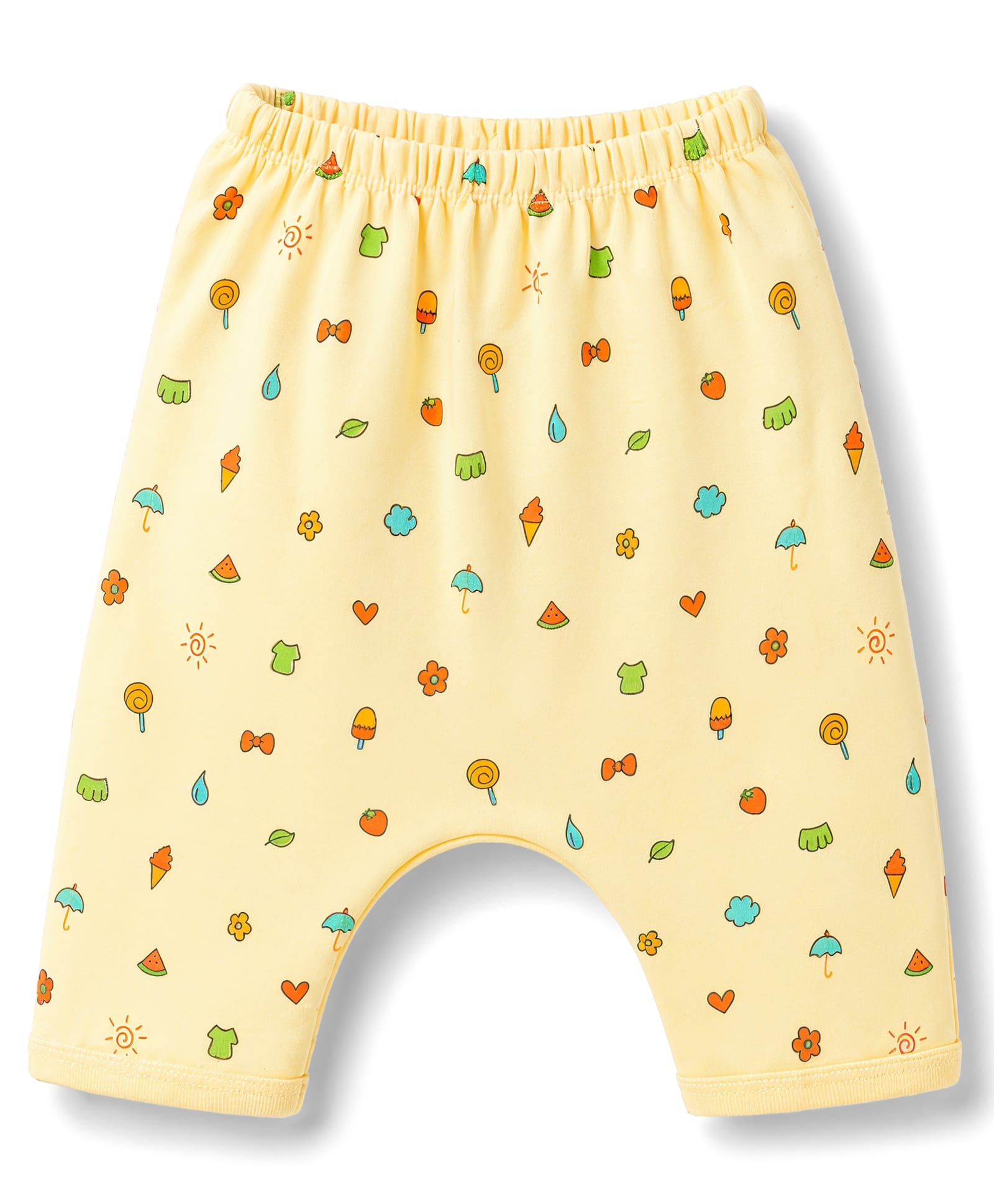 Tango Interlock Knit Full Length Printed Diaper Leggings - Yellow-picture-9