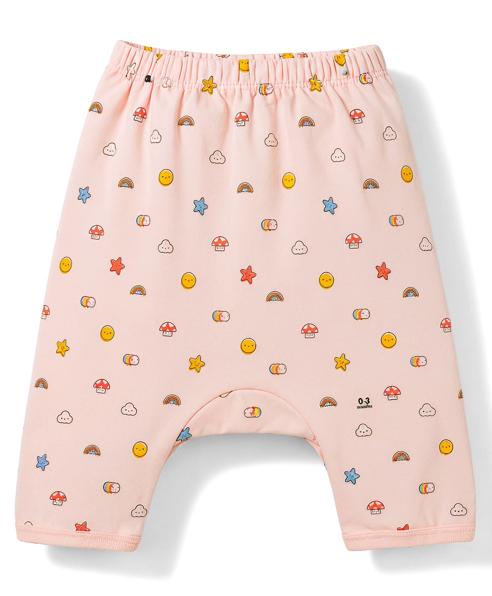 Tango Interlock Knit Full Length Diaper Leggings with Rainbow Print - Pink-picture-25