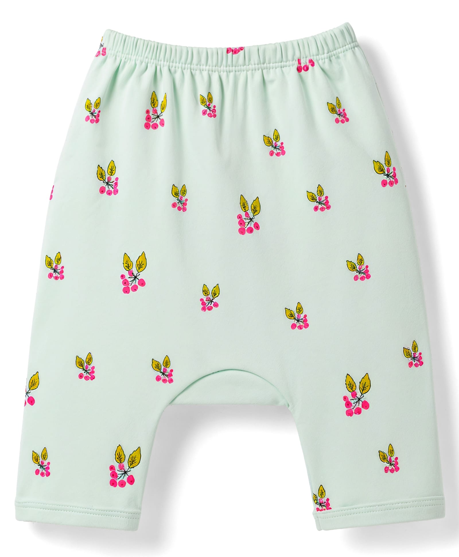Tango Interlock Knit Full Length Diaper Leggings With Fruit Print - Green-picture-24