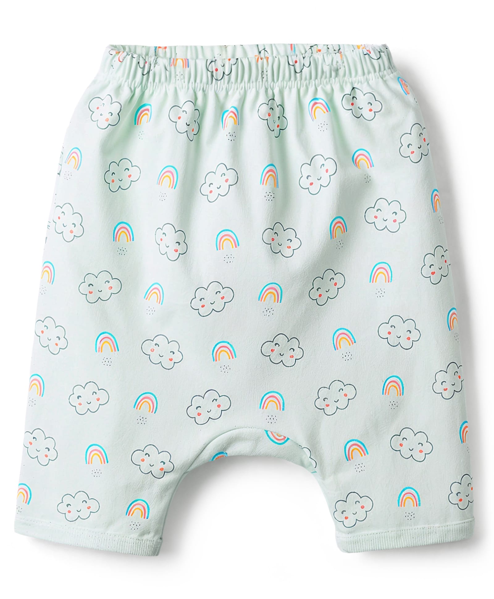 Tango Interlock Knit Full Length Diaper Leggings with Rainbow Print - Green-image-24