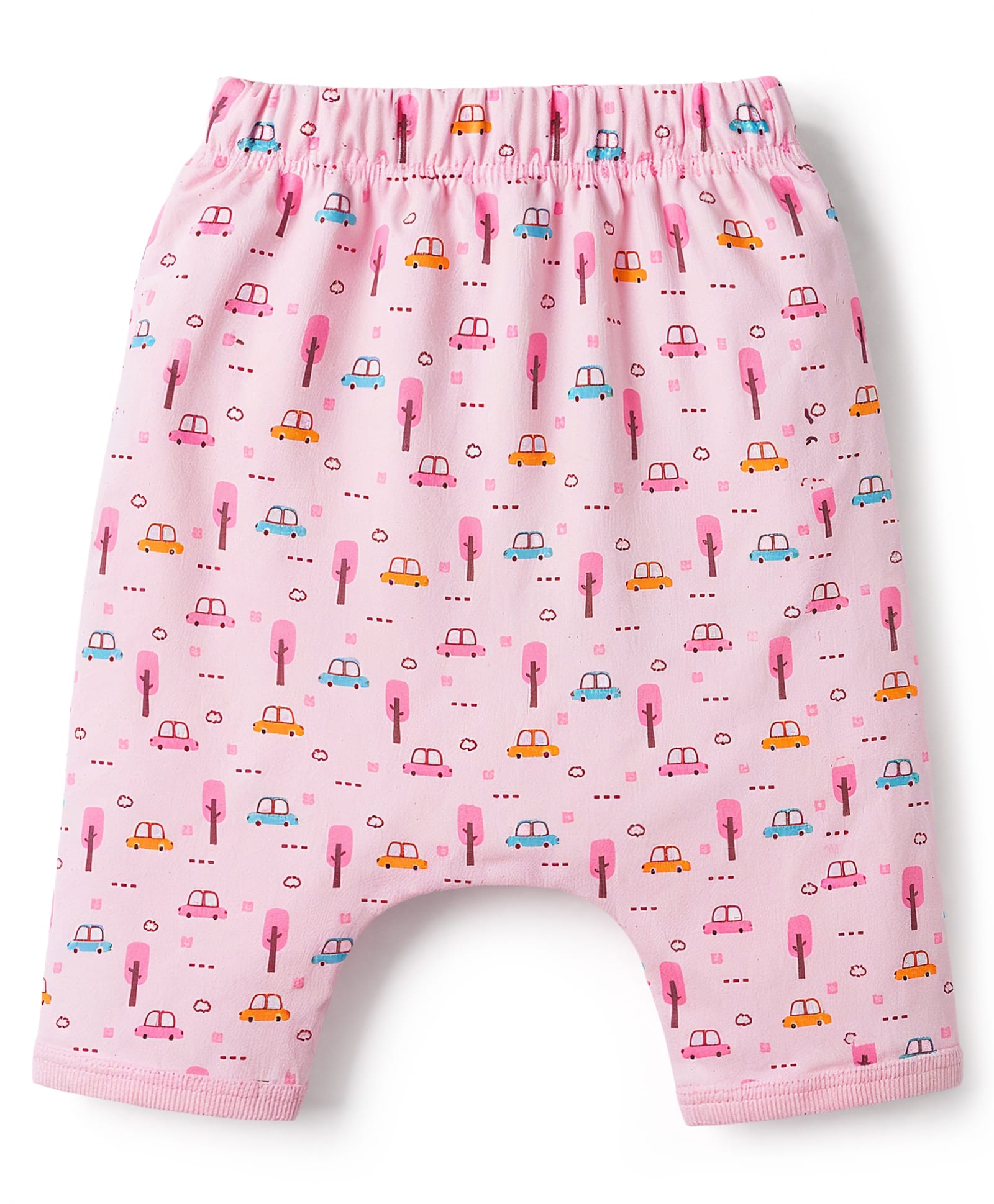 Tango Interlock Knit Full Length Diaper Leggings with Car & Tree Print - Pink-image-42