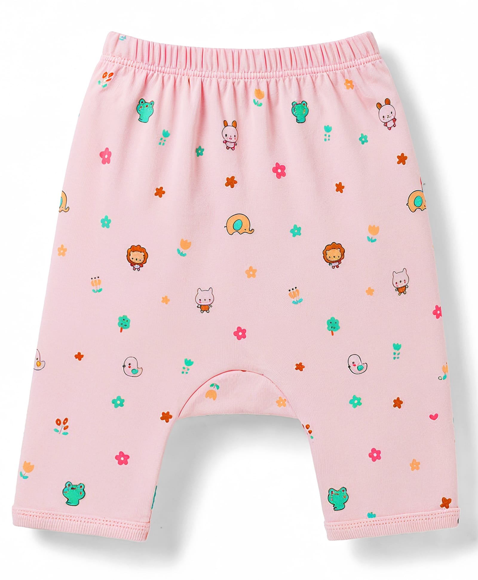Tango Interlock Knit Full Length Diaper Leggings with Animal Print - Pink-picture-29