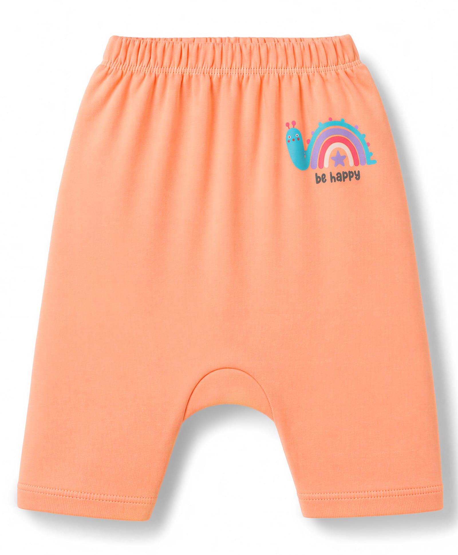 Tango Interlock Knit Full Length Diaper Leggings with Snail Print - Orange-image-20